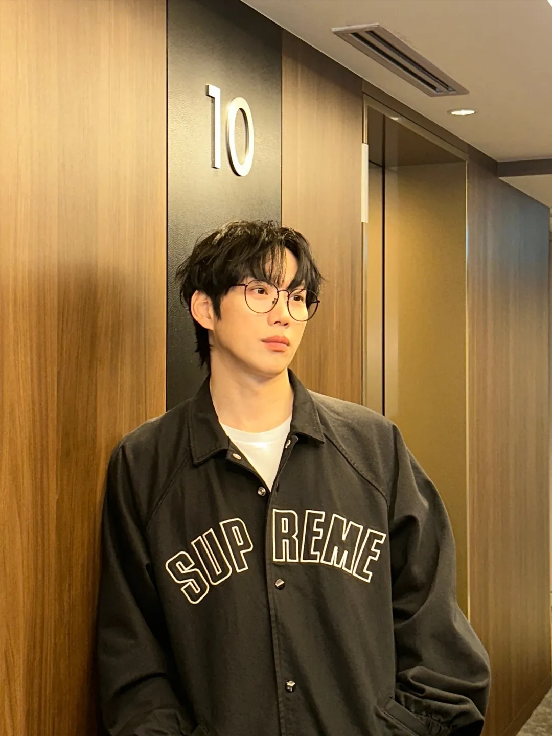 Supreme Arc Denim Coaches Jacket Black - 24SS 착용 스타일