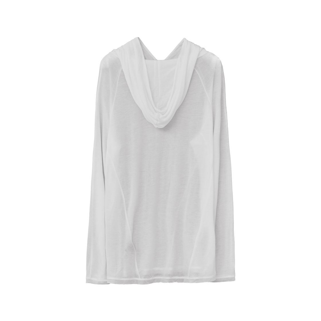 폴리테루 우먼 시어 후디 화이트(Polyteru Women Sheer Hoodie White) - 2