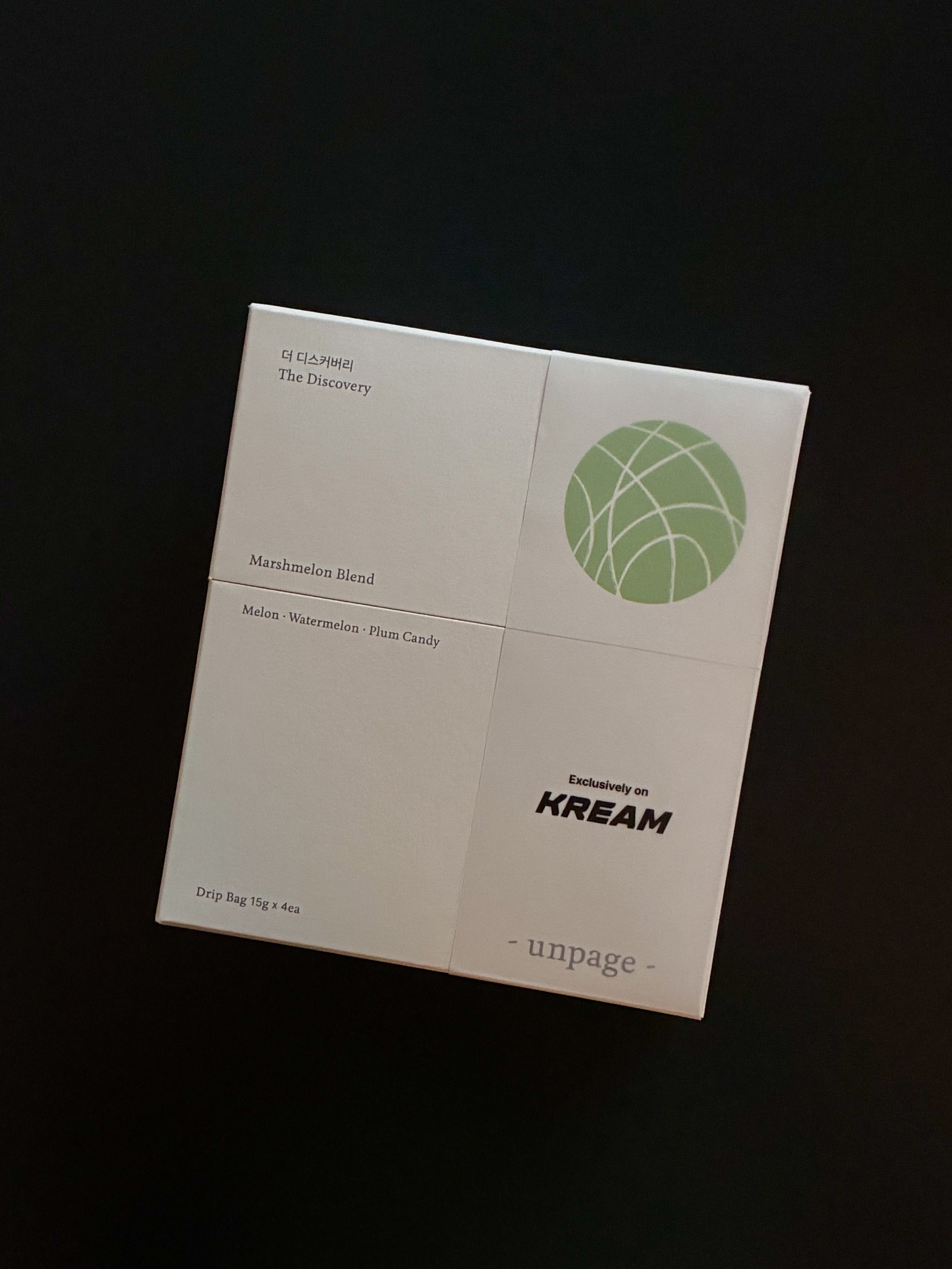 [KREAM 단독] unpage Marshmelon Blend Coffee Drip Bag 1box(4ea) 착용 스타일 - 5