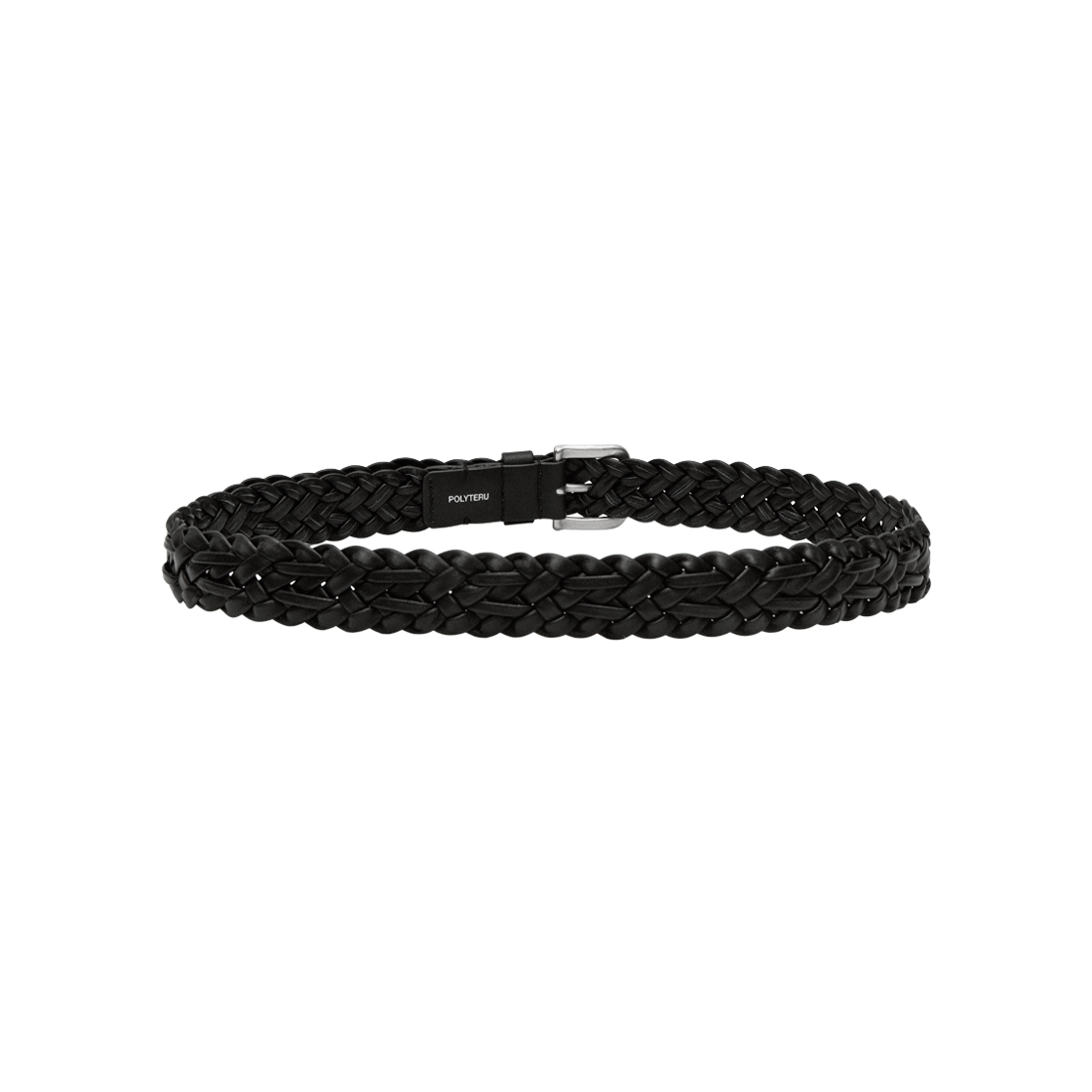 폴리테루 브레이디드 레더 벨트 블랙(Polyteru Braided Leather Belt Black) - 2