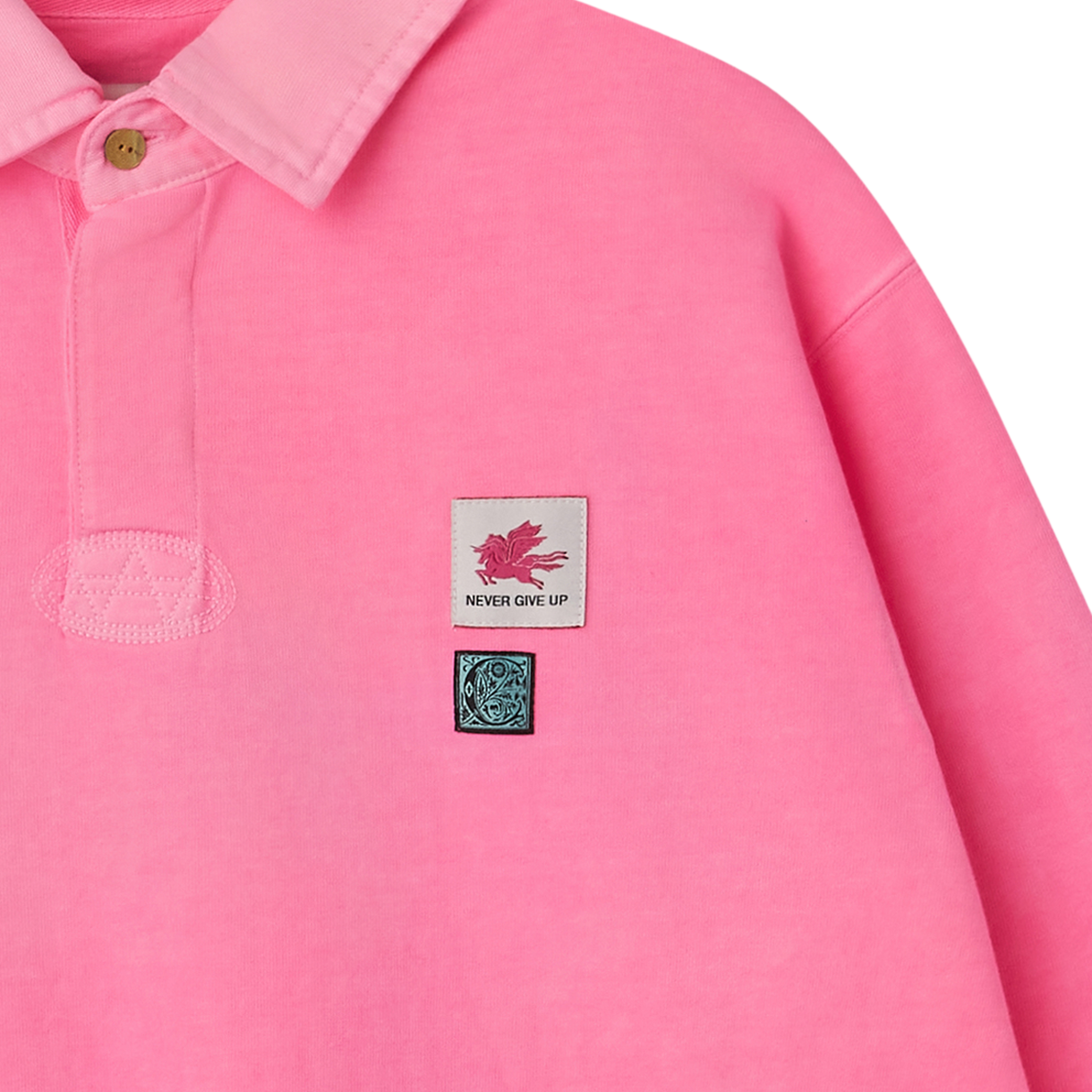 코너 아이브스 우먼 럭비 탑 네온 핑크 - 26FW(Conner Ives Women Rugby Top Neon Pink - 26FW) - 4