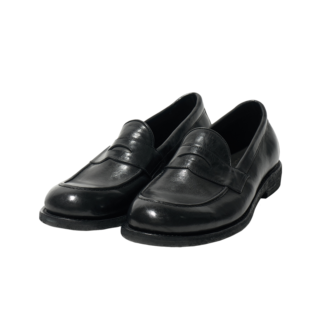 파르티멘토 리웍스 홀스하이드 페니 로퍼_블랙(Partimento Reworks Horsehide Penny Loafer_Black)