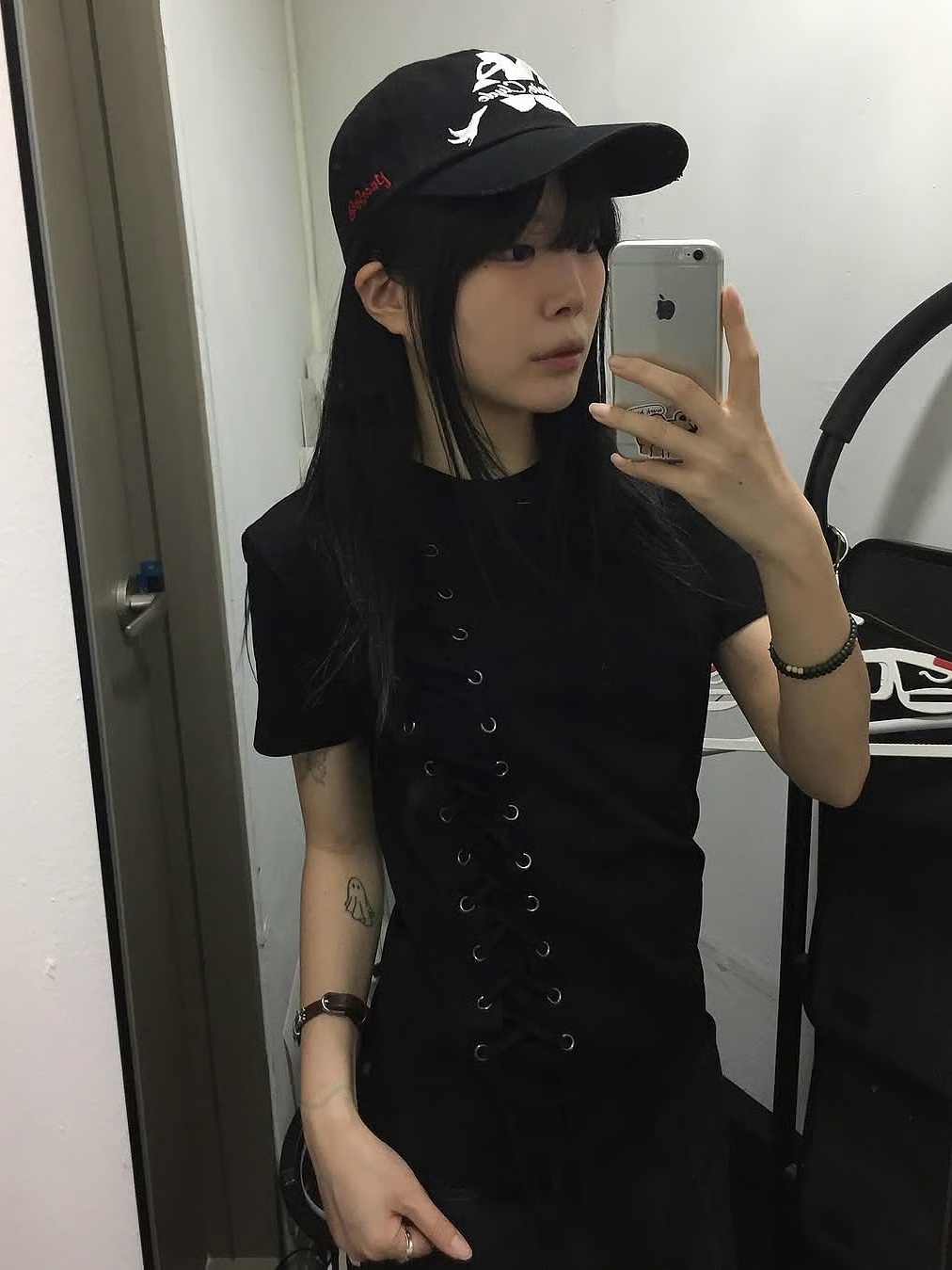 [트리플적립] PACOSPLY Two Icon Cap Black 착용 스타일
