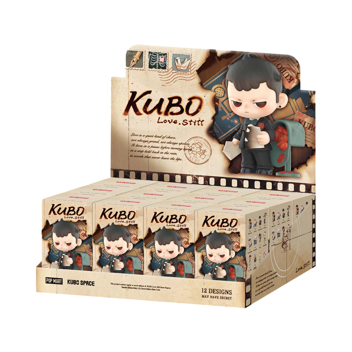 - Pop Mart Kubo Love, Still Series Figures Sealed Case (12 Blind Boxes)