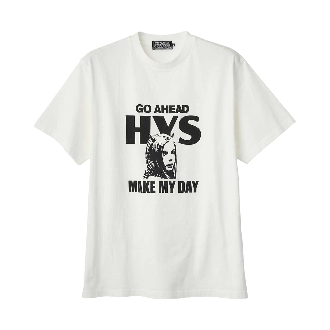 02261CT05 Hysteric Glamour Make My Day T-Shirt White