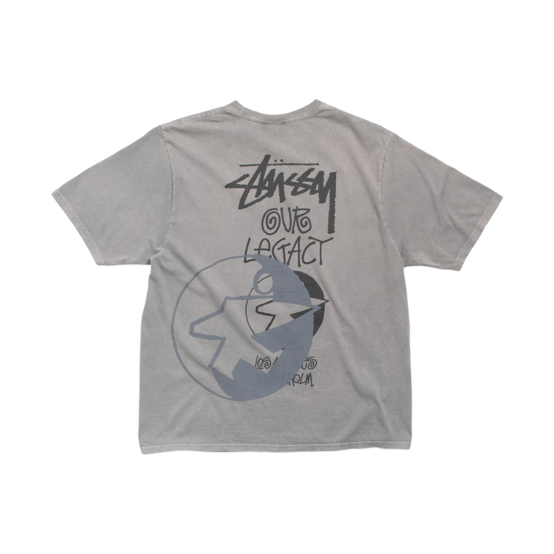 스투시 x 아워레가시 서프맨 티셔츠 오버 다이 그레이(Stussy x Our Legacy Surfman T-Shirt Over Dye Grey) - 1