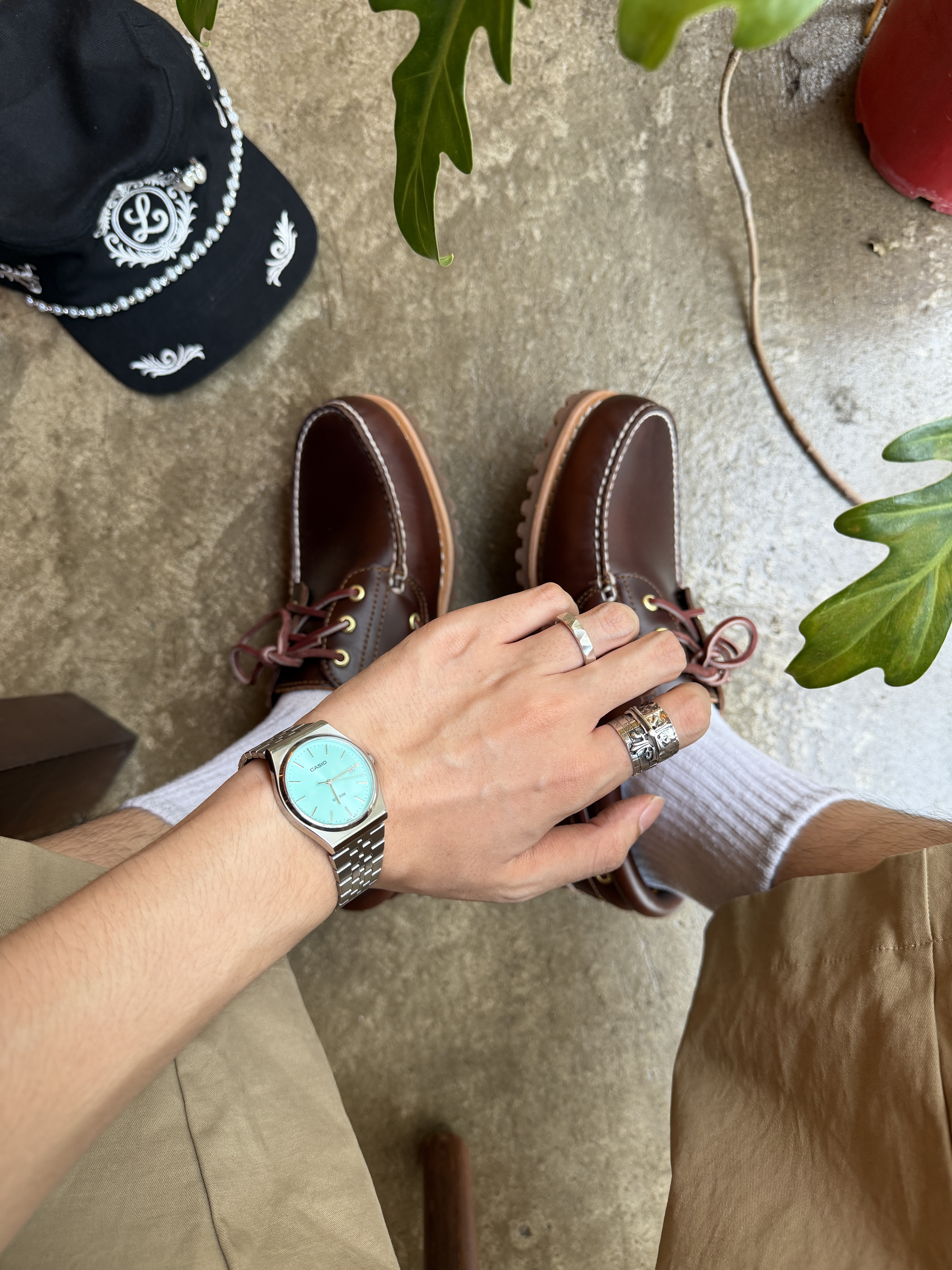 Timberland Classic 3-Eye Boat Shoes Brown - Wide, Casio MTP-B145D-2A1V 착용 스타일 - 2