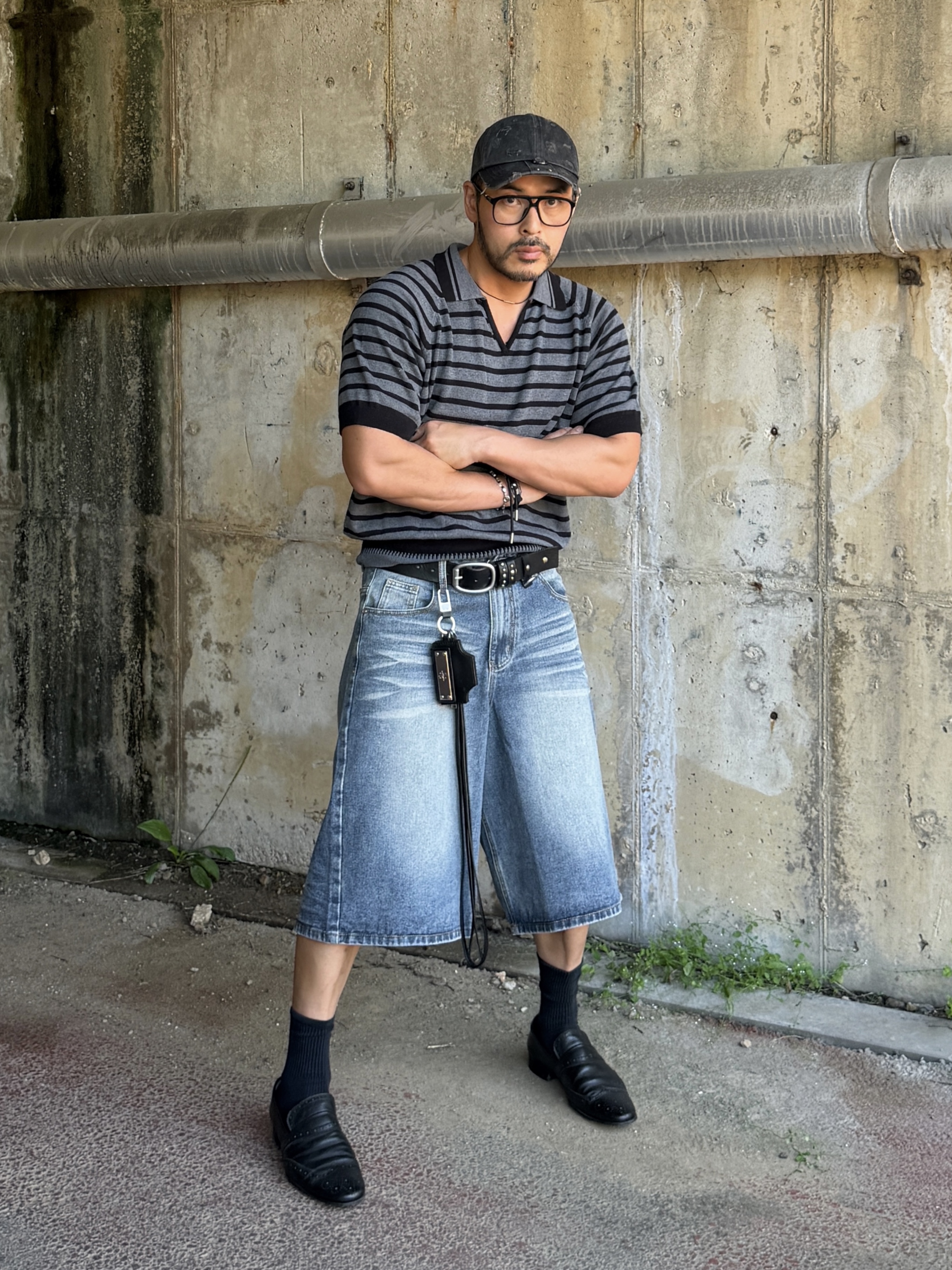 Aeae X Treemingbird Web Logo Mesh Cap Leather Black, Vacant Archive Ruta Steel Standard Belt Black 착용 스타일 - 3