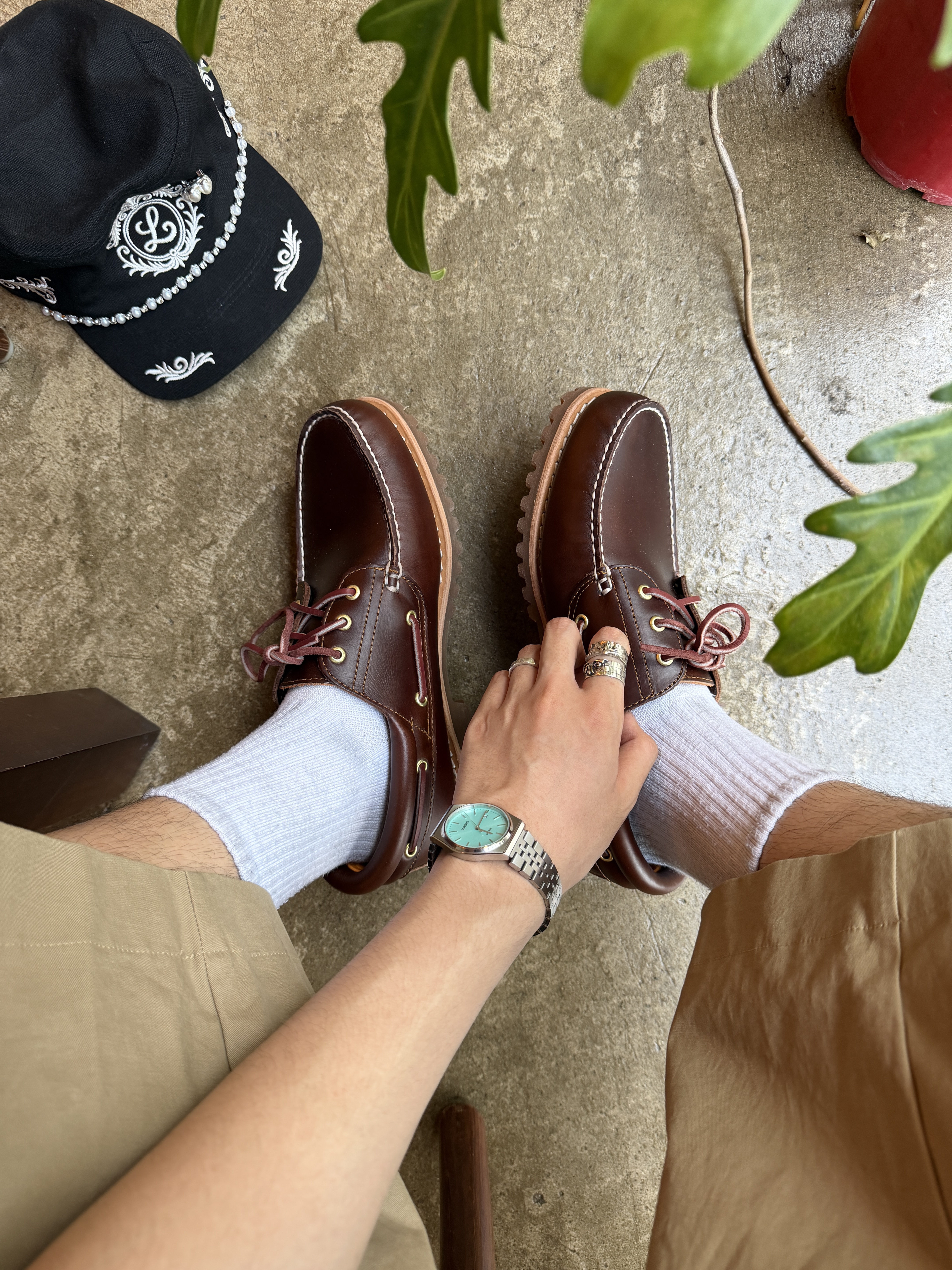 Timberland Classic 3-Eye Boat Shoes Brown - Wide, Casio MTP-B145D-2A1V 착용 스타일 - 1