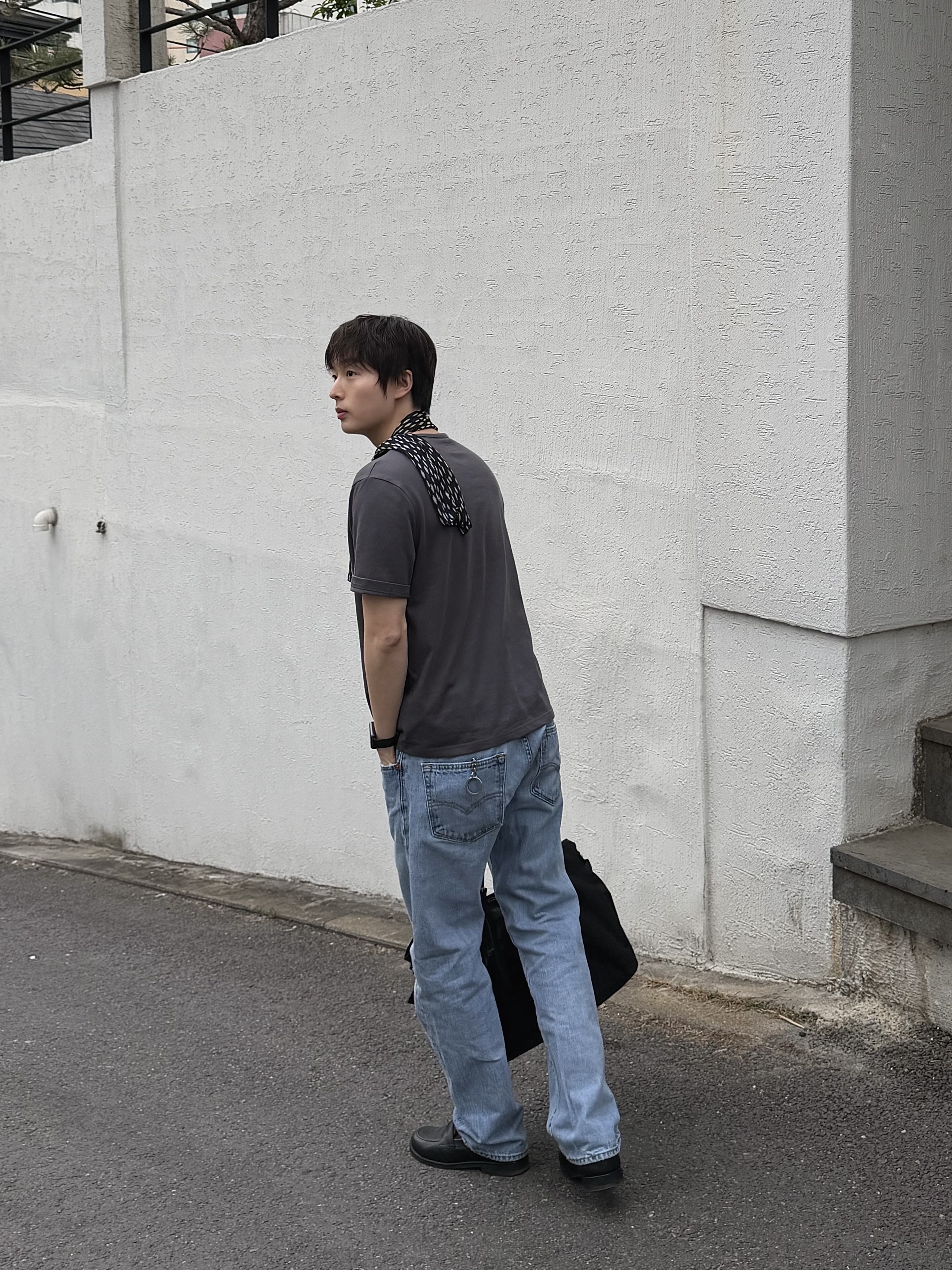 Levi's LVC 1955 Japan 501 Jean Blackjack Blue 착용 스타일 - 1