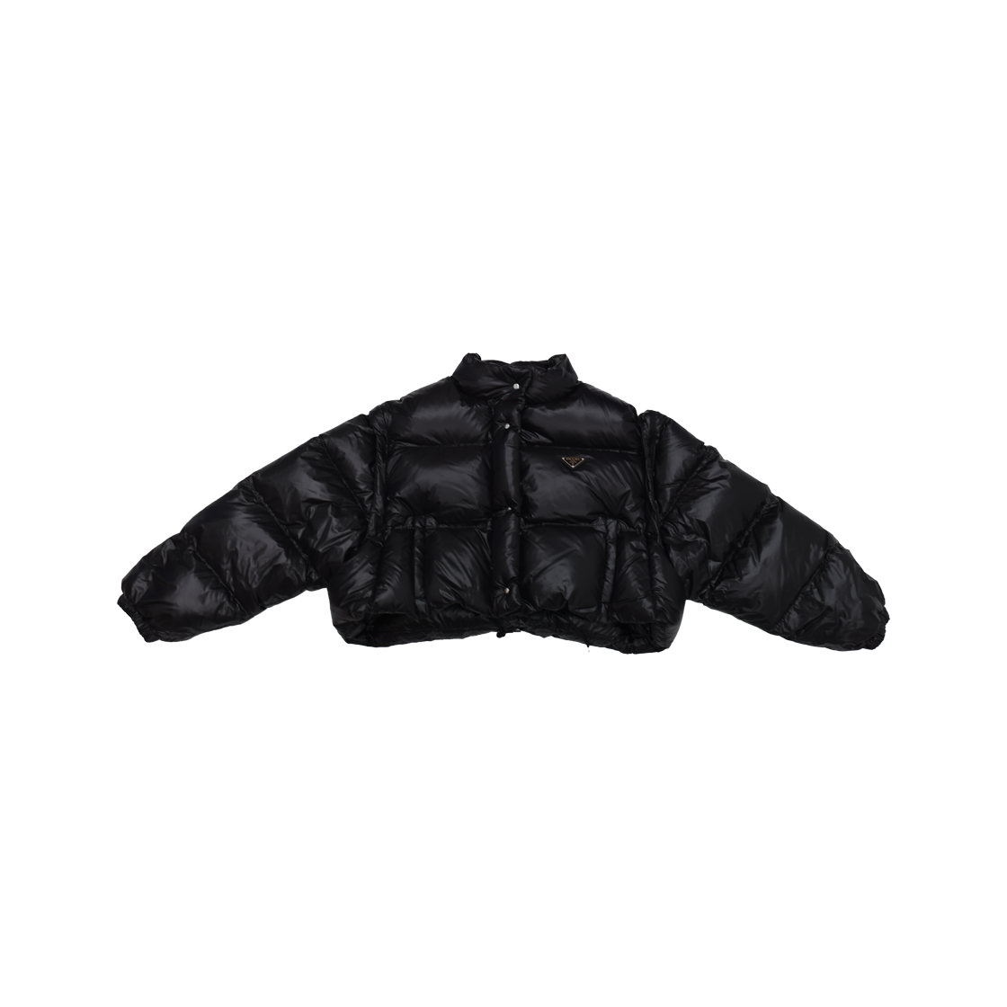 프라다 291805 리나일론 크롭 컨버터블 다운 자켓 블랙(Prada 291805 Re-Nylon Cropped Convertible Down Jacket Black)