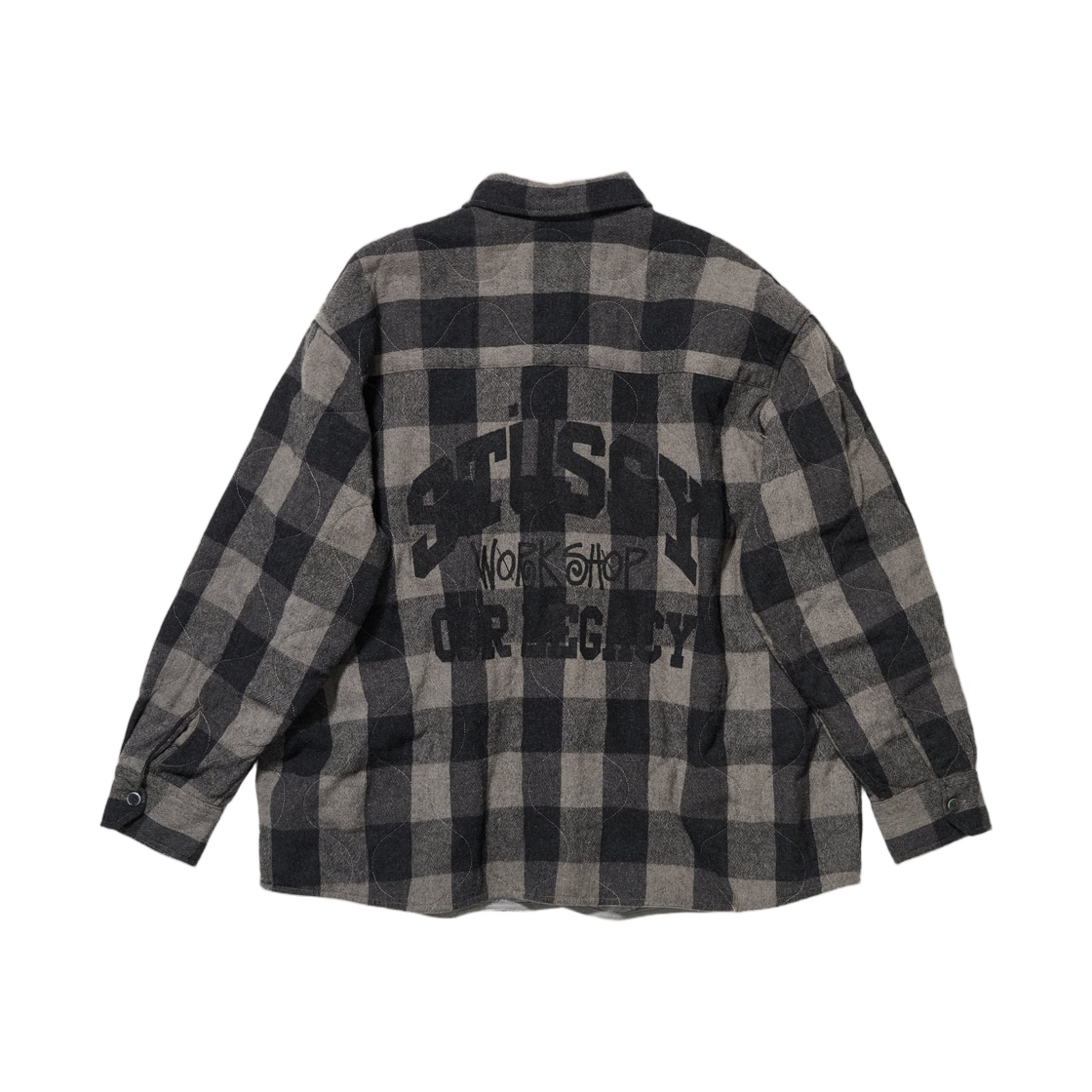 스투시 x 아워레가시 보로우드 자켓 베이지 체크 오버다이드 블랙(Stussy x Our Legacy Borrowed Jacket Beige Check Overdyed Black) - 1