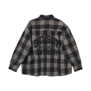 Stussy x Our Legacy Borrowed Jacket Beige Check Overdyed Black