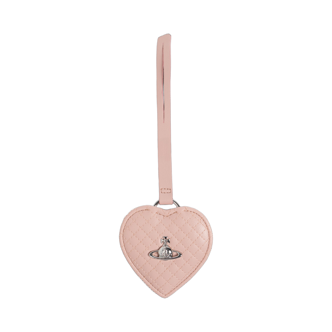 8212000FW-S0026-G405 Vivienne Westwood Heart Mirror Charm Keyring Light Pink