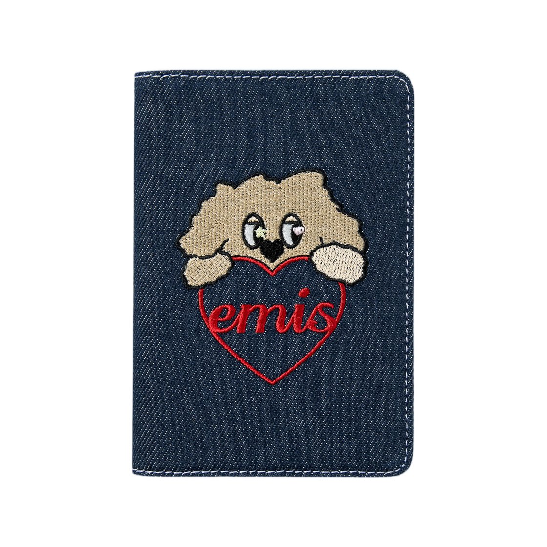 이미스 미수기 러브 이미스 패스포트 케이스 블루 데님(Emis Misugi Love Emis Passport Case Blue Denim) - 1
