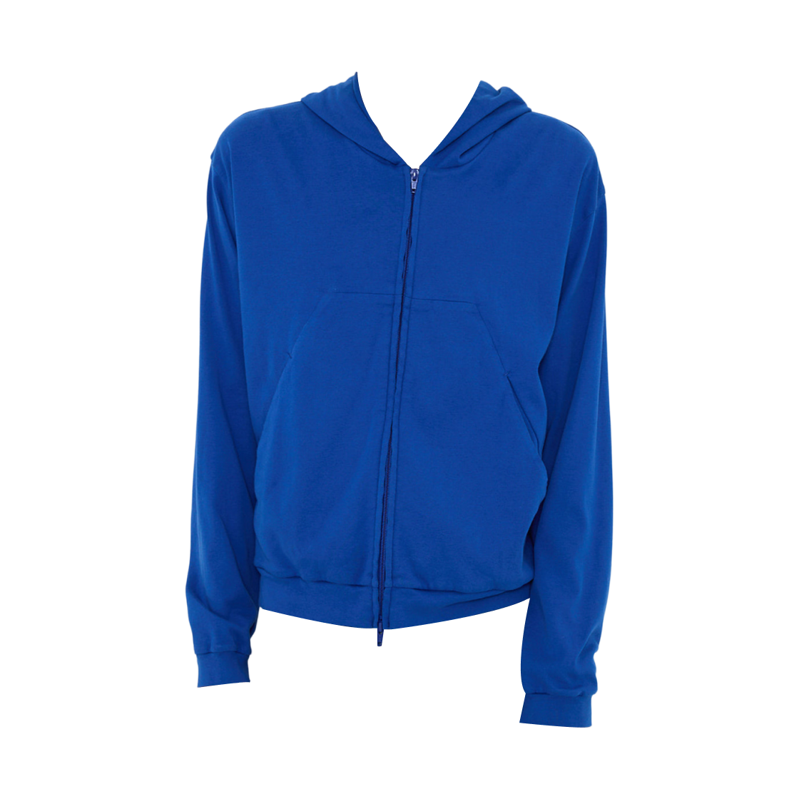 이니어 262 코튼 립 라이트웨이트 집 후드 코발트 블루(Innir 262 Cotton Rib Lightweight Zip Hoodie Cobalt Blue)