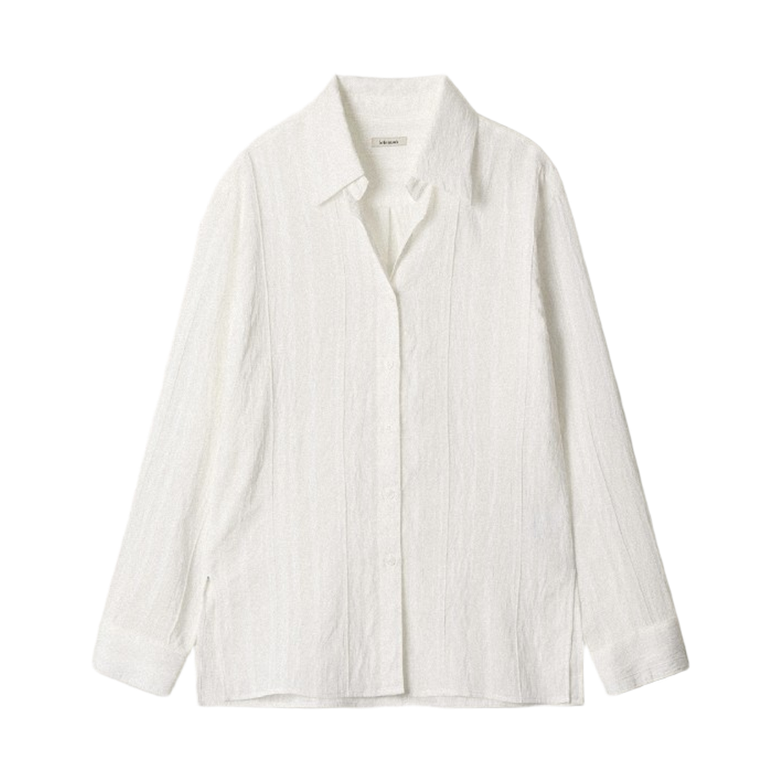 - (W) Aviemuah Sheer Overfit Wrap Shirt Ivory
