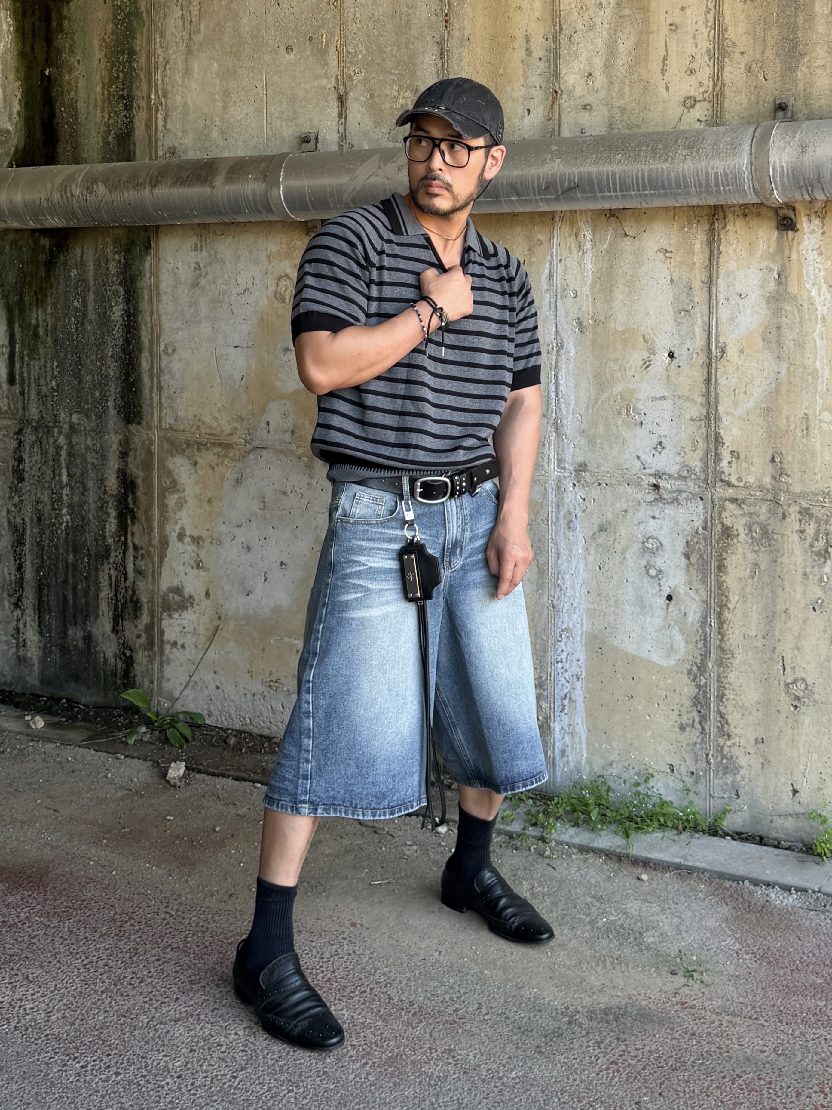 Aeae X Treemingbird Web Logo Mesh Cap Leather Black, Vacant Archive Ruta Steel Standard Belt Black 착용 스타일 - 1