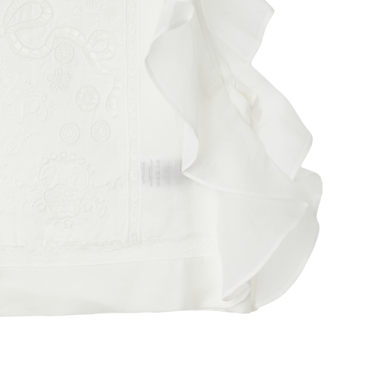 셀프 포트레이트 우먼 라미 레이스 프릴 탑 화이트 - 26FW(Self Portrait Women Ramie Lace Frill Top White - 26FW) - 5