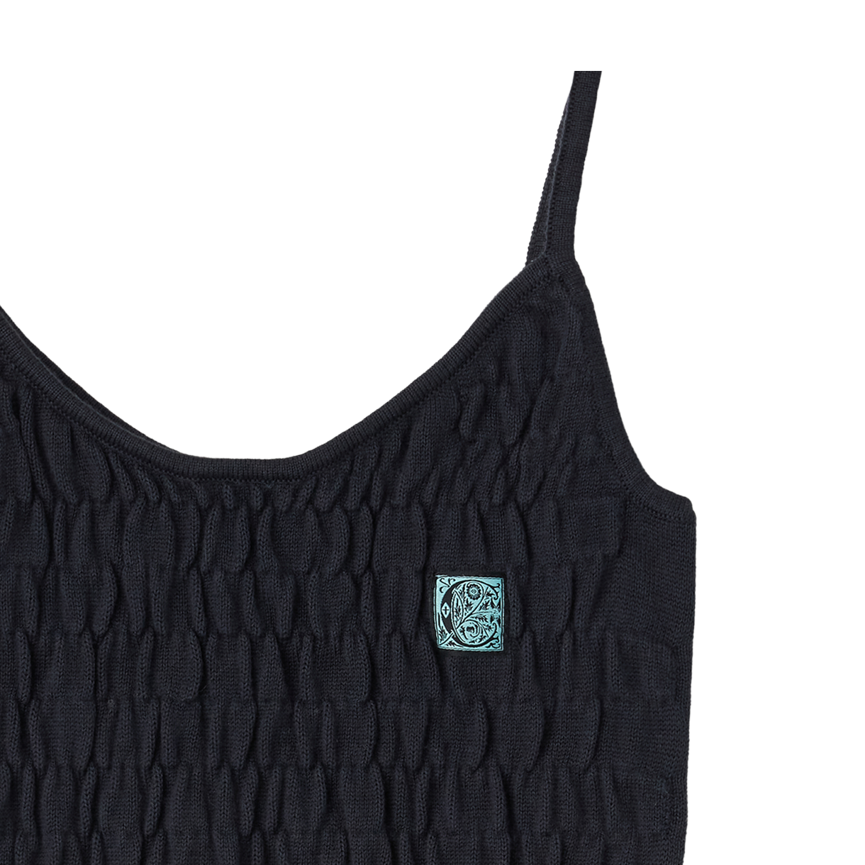 코너 아이브스 우먼 셔링 니티드 캐미 네이비 - 26FW(Conner Ives Women Shirred Knitted Cami Navy - 26FW) - 4