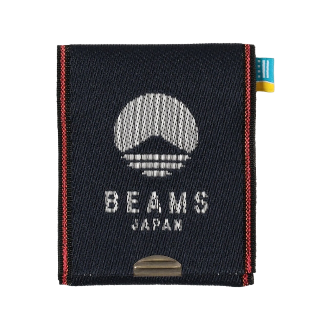 빔즈 재팬 x 타카다 오리모노 타타미 엣지 로고 카드 & 코인 월렛 네이비 화이트(Beams Japan x Takada Orimono Tatami Edge Logo Card & Coin Wallet Navy White)