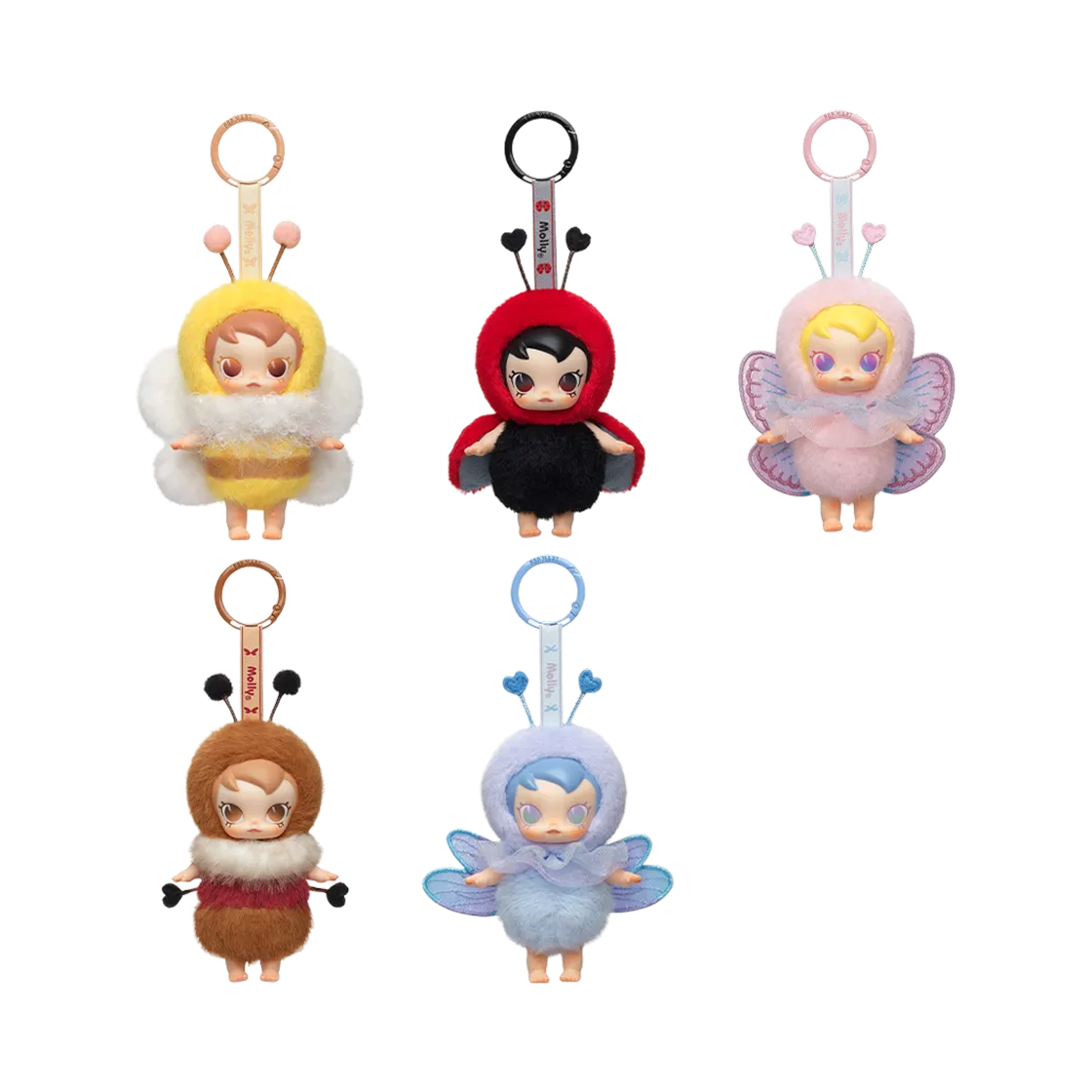 팝마트 베이비 몰리 곤충 탐험 시리즈 인형 키링 미개봉 랜덤박스 (4개입)(Pop Mart Baby Molly Buggy Roam Series Vinyl Plush Pendant Sealed Case (4 Blind Boxes)) - 2