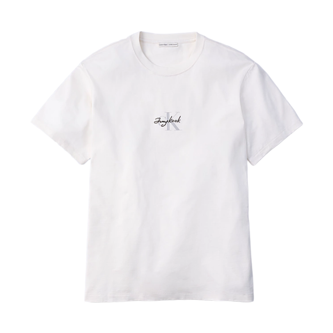 캘빈 클라인 x 정국 모노그램 로고 티셔츠 토푸(Calvin Klein x Jung Kook Monogram Logo T-Shirt Tofu) - 1