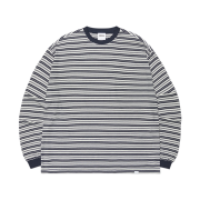 NOMANUAL Offbeat Stripe Long Sleeve Tee Black