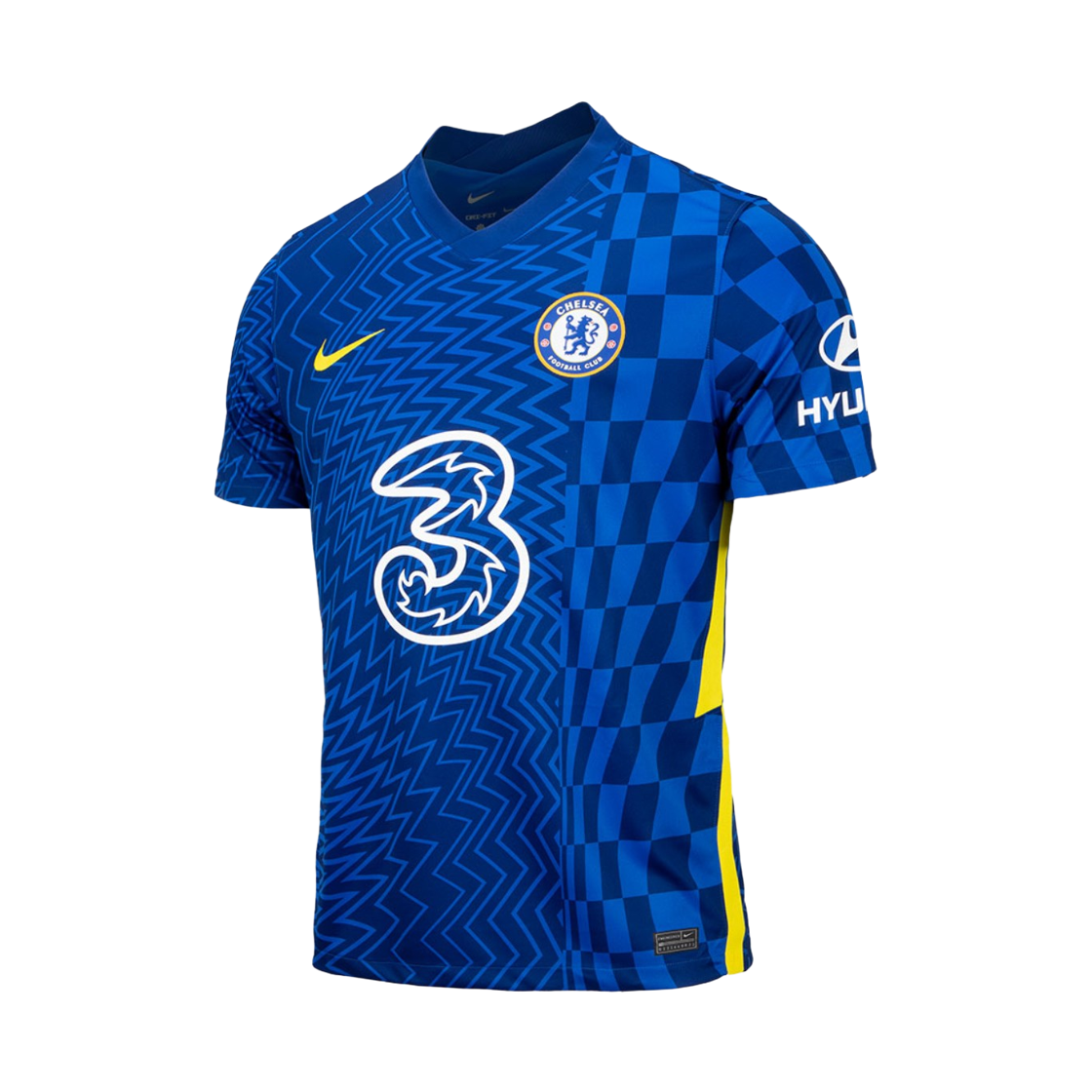 CV7889-409 Nike Chelsea FC 2021/22 Stadium Home Jersey Lyon Blue Opti Yellow (CV7889-409) (Non Marking Ver.)