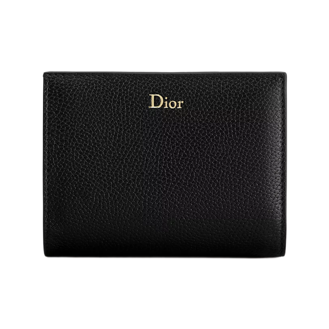 S2218QGME-M45I Dior Medallion Begonia Wallet Grained Calfskin Black Myosotis Blue