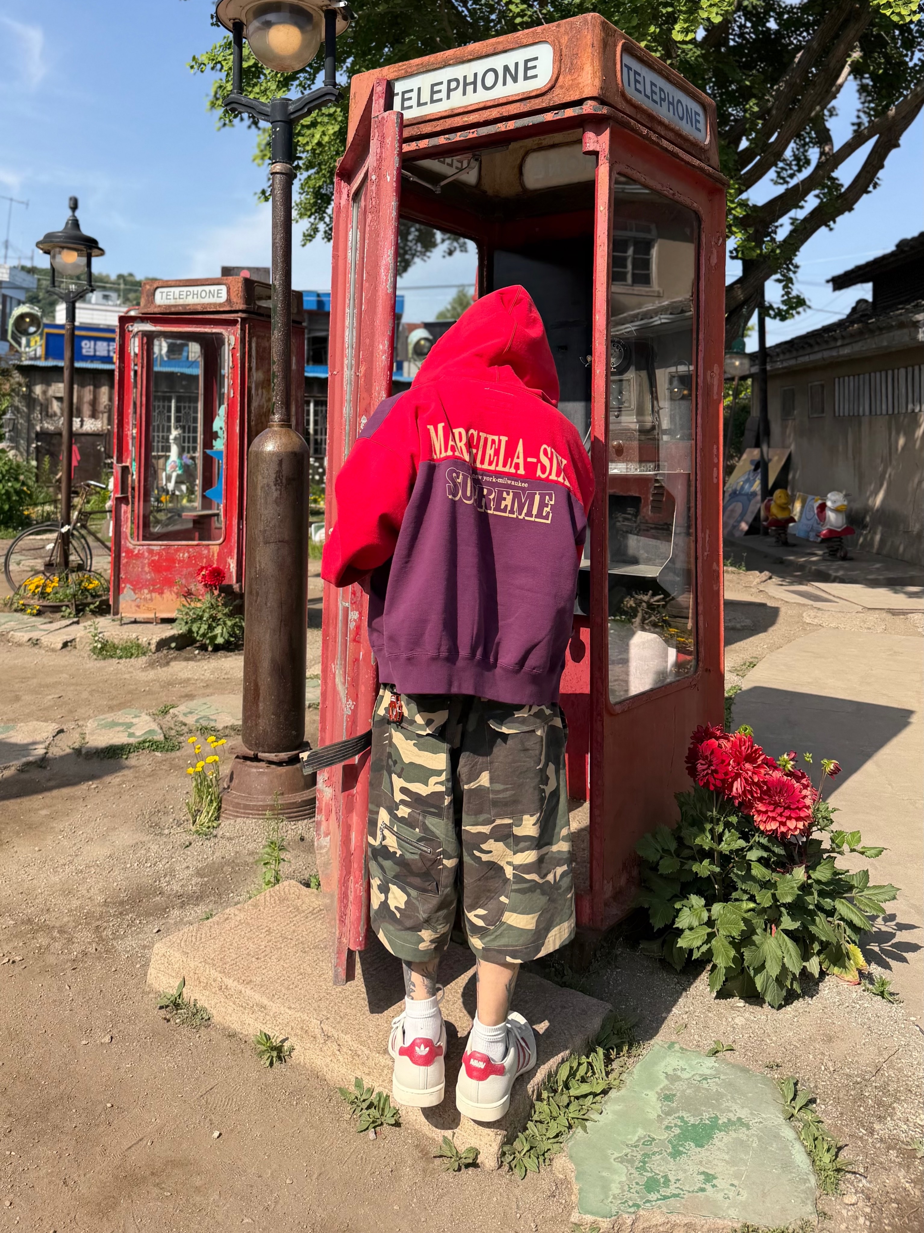 (W) Adidas x Avavav Superstar Crystal White Supplier Colour, Supreme x MM6 Maison Margiela Eagle Zip Up Hooded Sweatshirt Purple - 26SS 착용 스타일 - 6