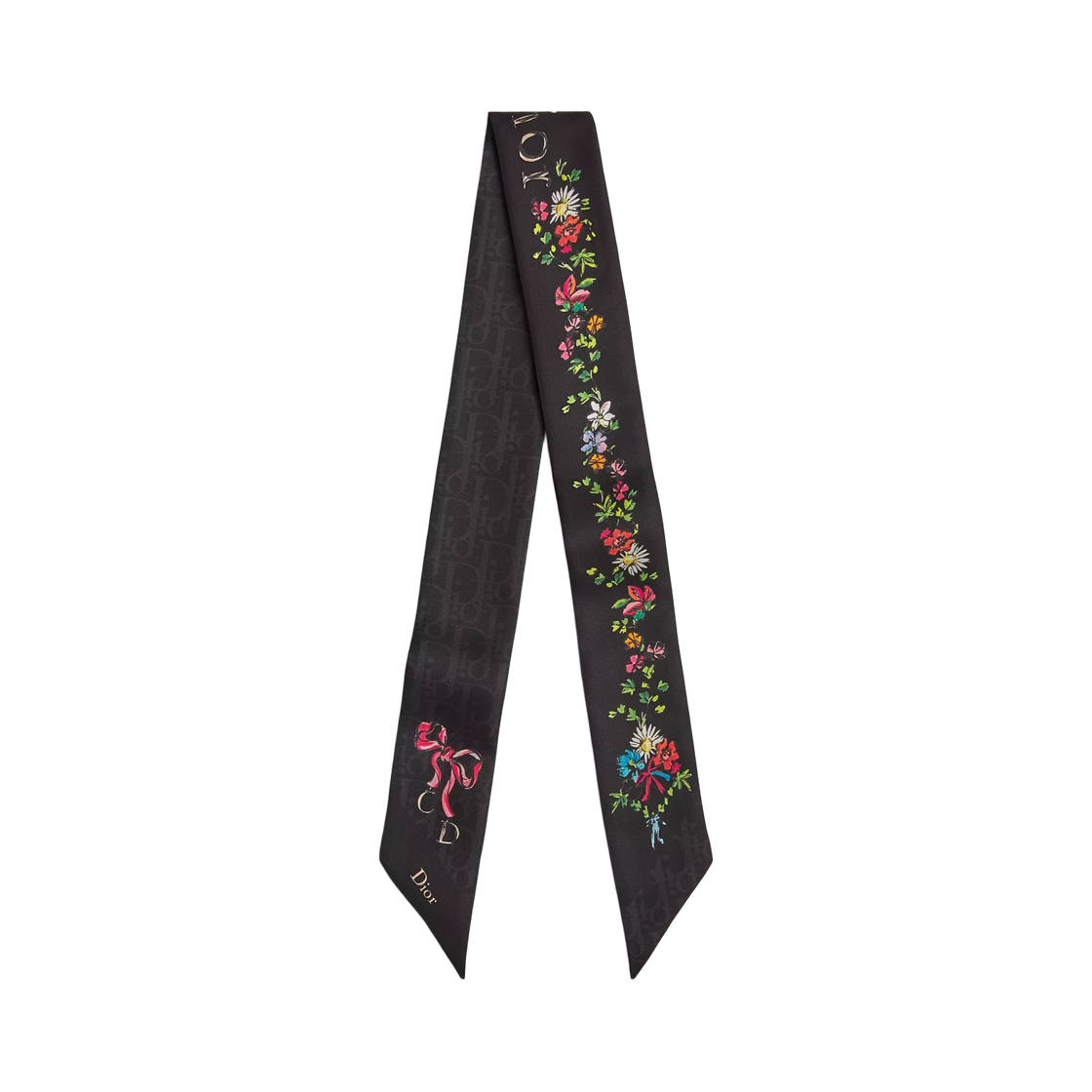 64TM106I6096-C910 (W) Dior Dioriviera Dior Arabesque Mitzah Scarf Silk Twill Black Multicolor