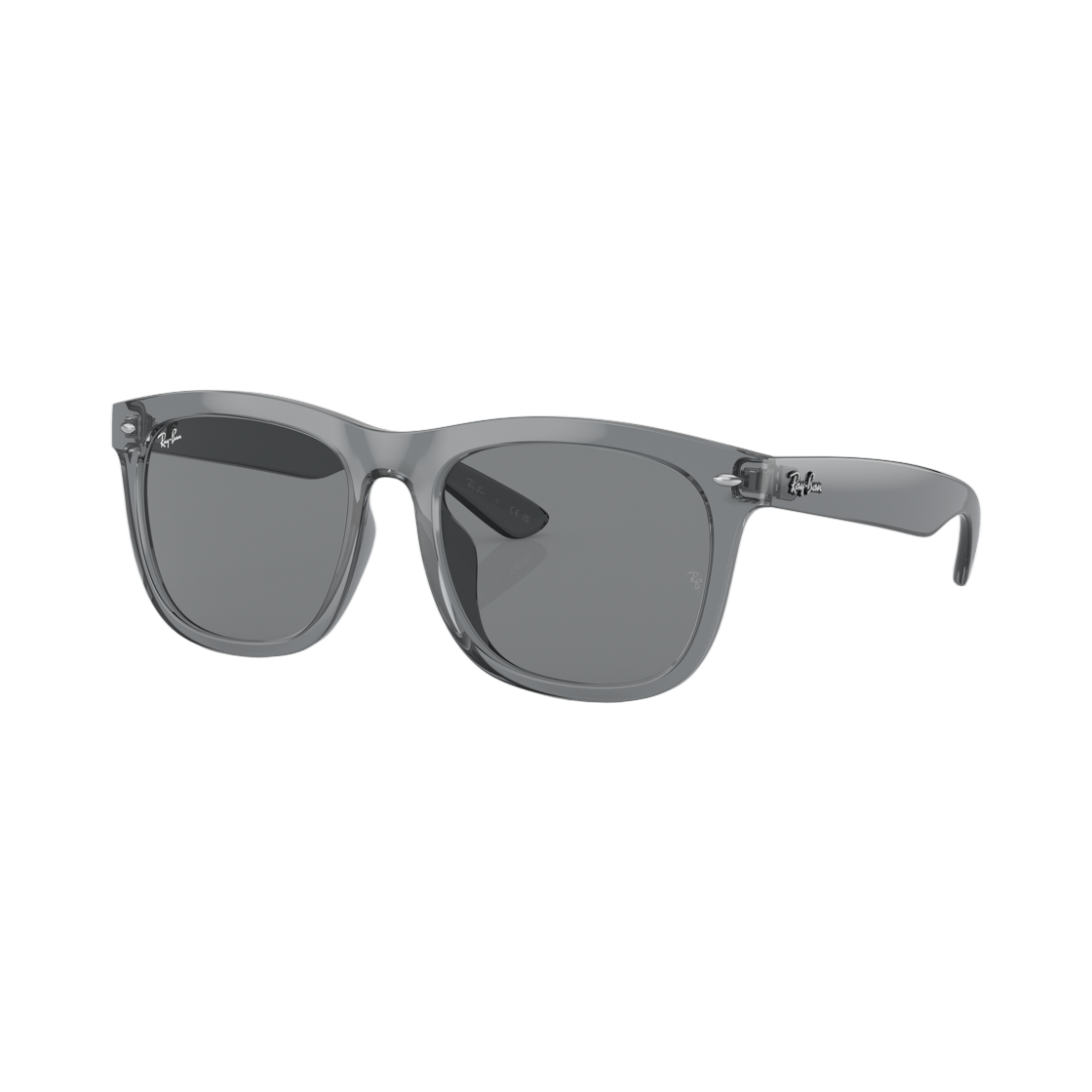 RB4260D-645087 Ray-Ban RB4260D Polished Transparent Grey Frame Dark Grey Lense Low Bridge Fit