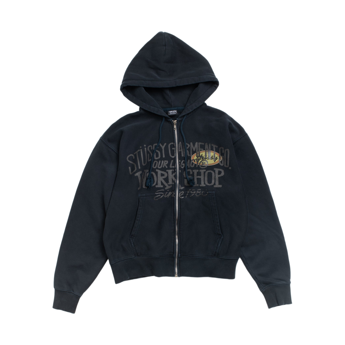 스투시 x 아워레가시 오발 집 후드 오버 다이(Stussy x Our Legacy Oval Zip Hoodie Over Dye) - 1
