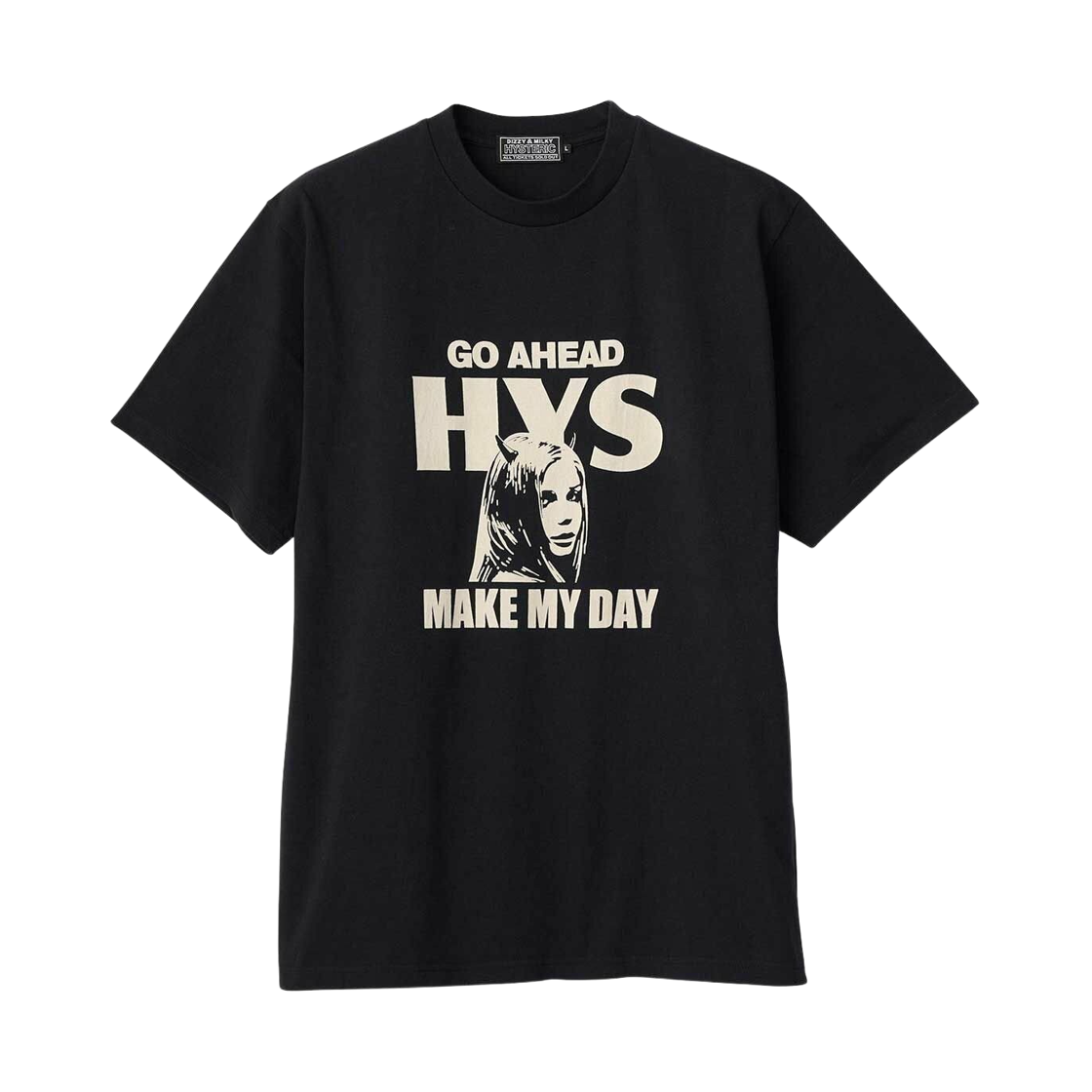 02261CT05 Hysteric Glamour Make My Day T-Shirt Black