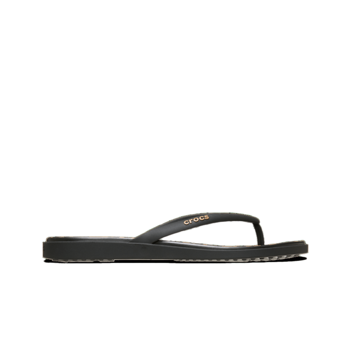 213503-0SJ (W) Crocs Miami Round Toe Animal Flip Black Sepia