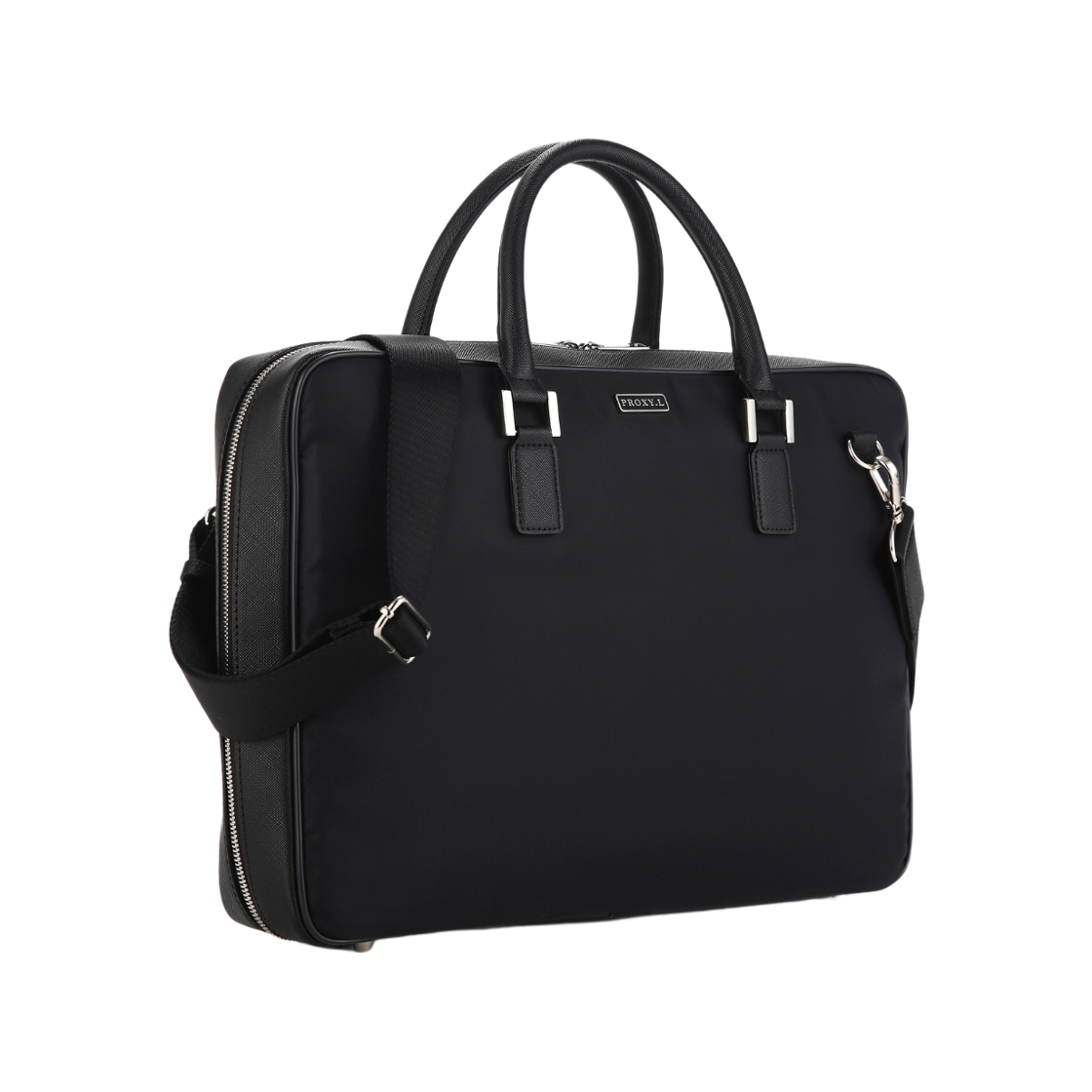 프록시엘 리사이클 나일론 와이드 오픈 브리프케이스 블랙(PROXY.L Recycled Nylon Wide Open Briefcase Black)