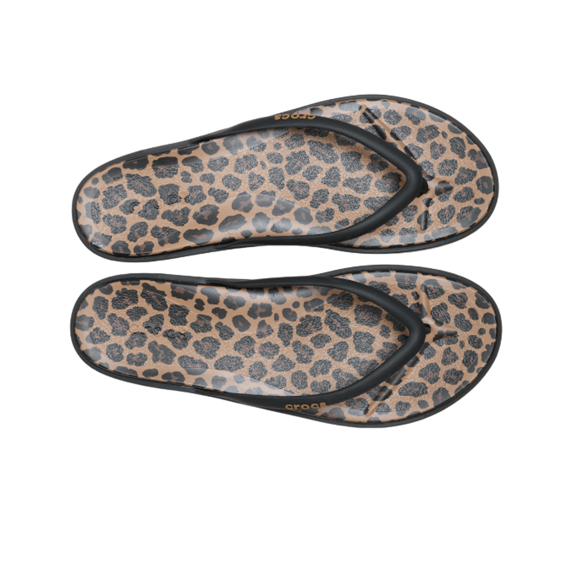 (W) 크록스 마이애미 라운드 토 애니멀 플립 블랙 세피아((W) Crocs Miami Round Toe Animal Flip Black Sepia) - 2