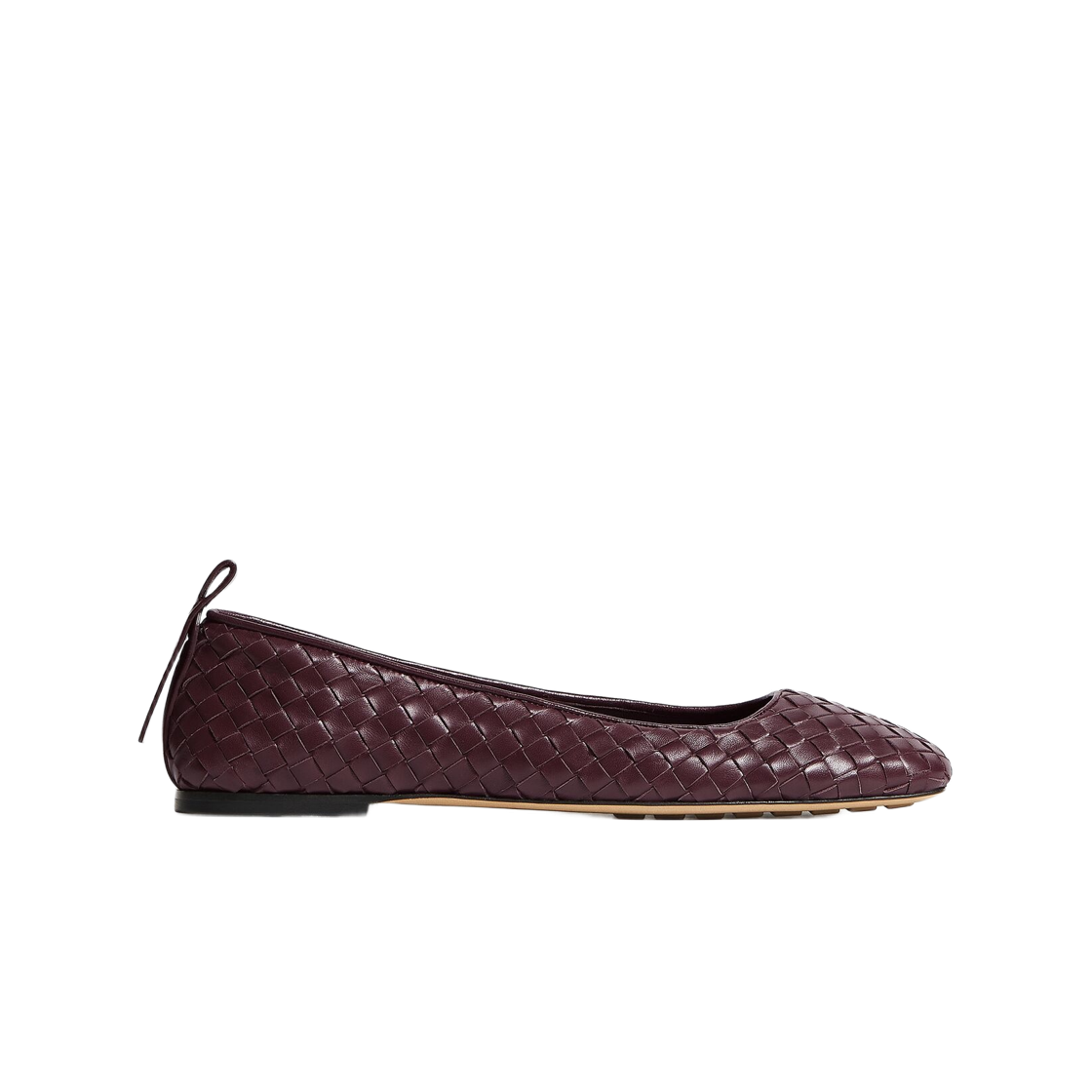 868206V2ED06176 (W) Bottega Veneta Charlotte Ballerinas Deep Mahogany