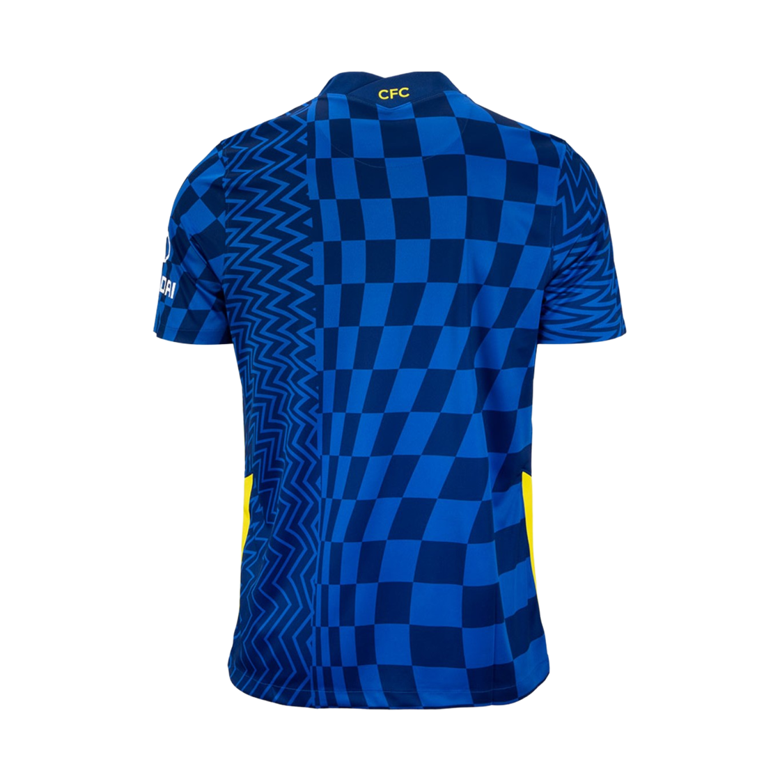 나이키 첼시 FC 2021/22 스타디움 홈 저지 리옹 블루 옵티 옐로우 (CV7889-409) (논 마킹 버전)(Nike Chelsea FC 2021/22 Stadium Home Jersey Lyon Blue Opti Yellow (CV7889-409) (Non Marking Ver.)) - 2
