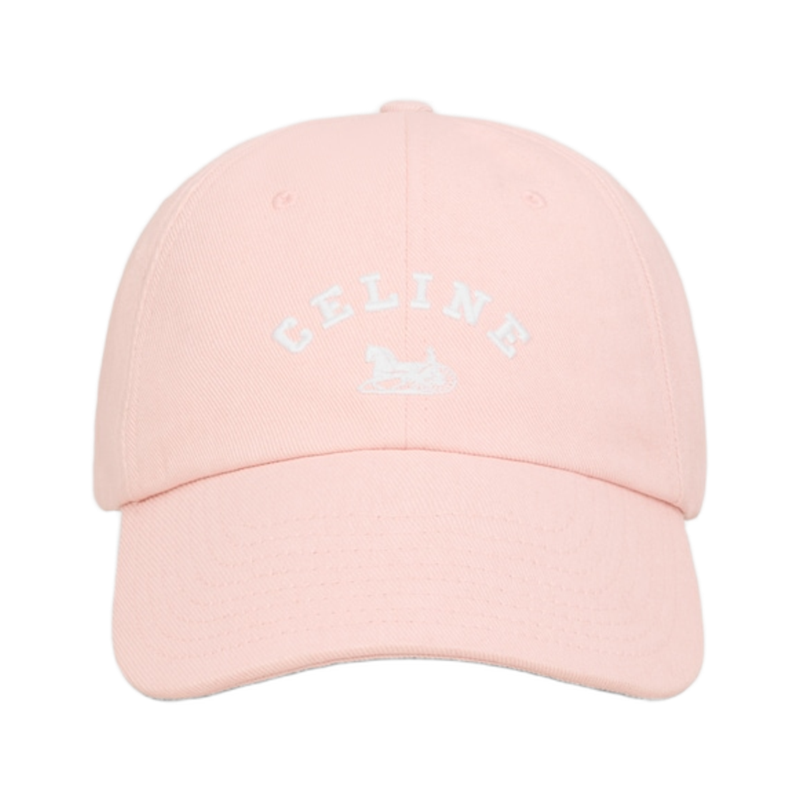 AA0IE2U74-PPNK (W) Celine Richelieu Cap in Cotton Twill Pale Pink