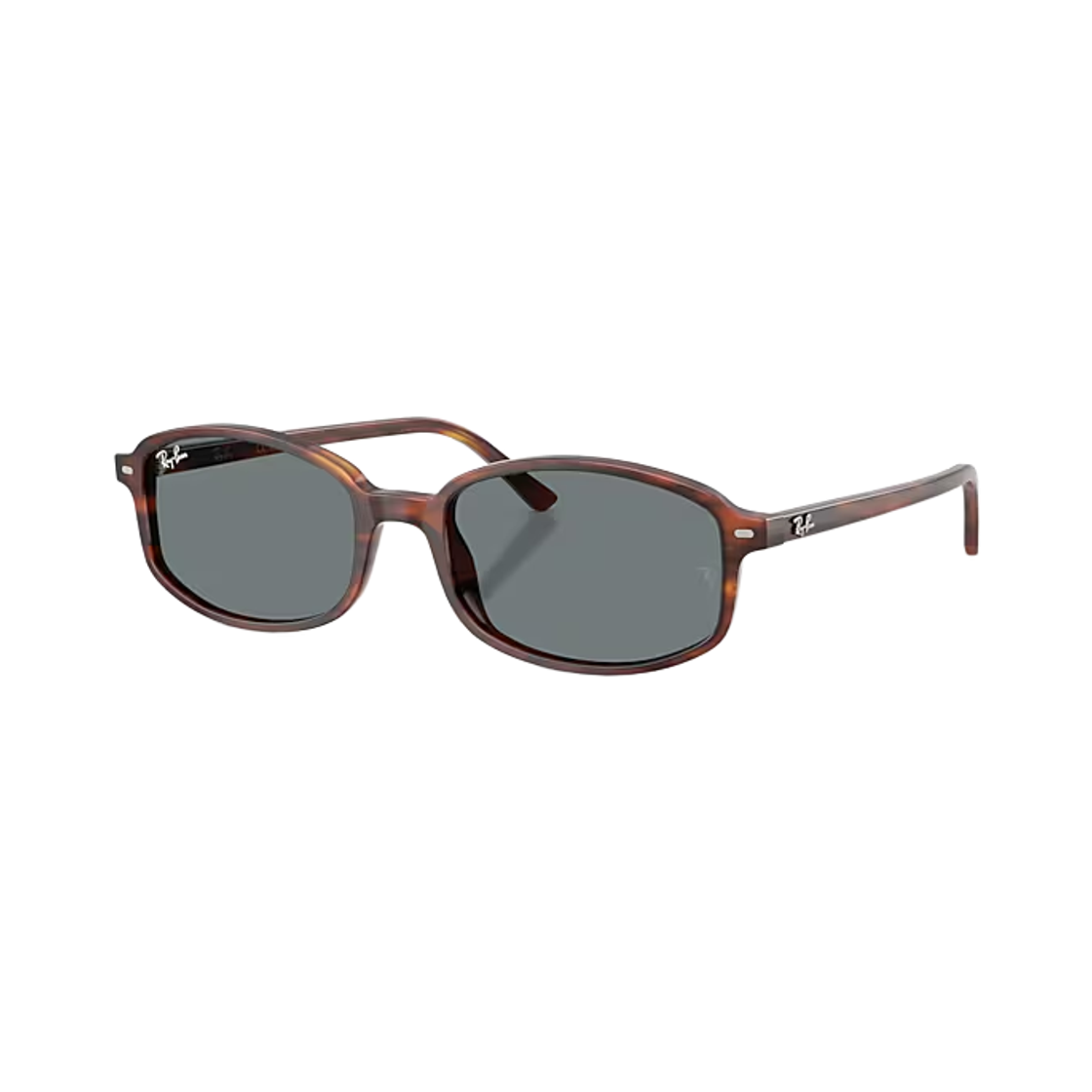 RB2232F-954/62 Ray-Ban Sam Polished Striped Havana Frame Blue Lense Low Bridge Fit