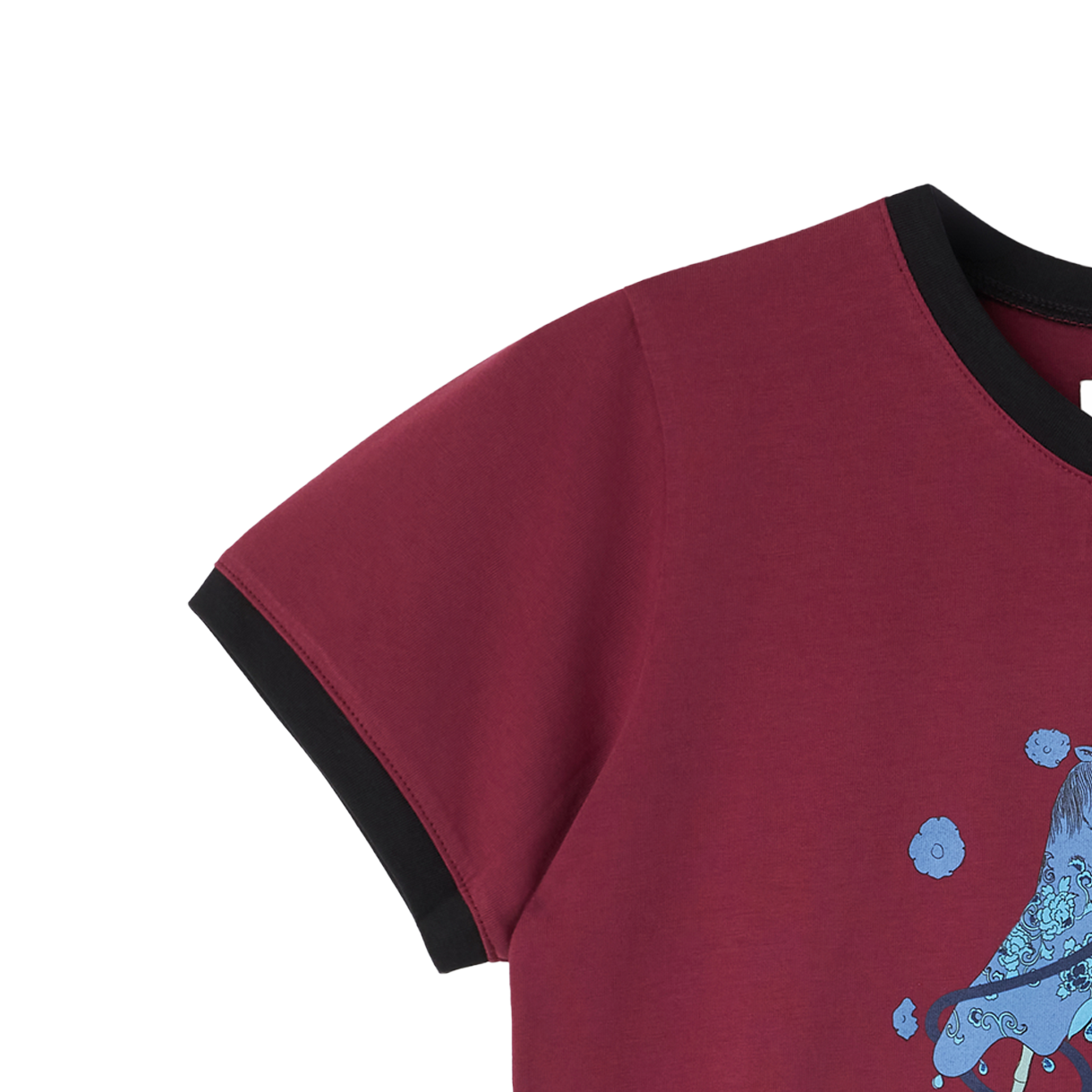 코너 아이브스 우먼 하비 홀스 프린트 티셔츠 버건디 - 26FW(Conner Ives Women Hobby Horse Print T-Shirt Burgundy - 26FW) - 5