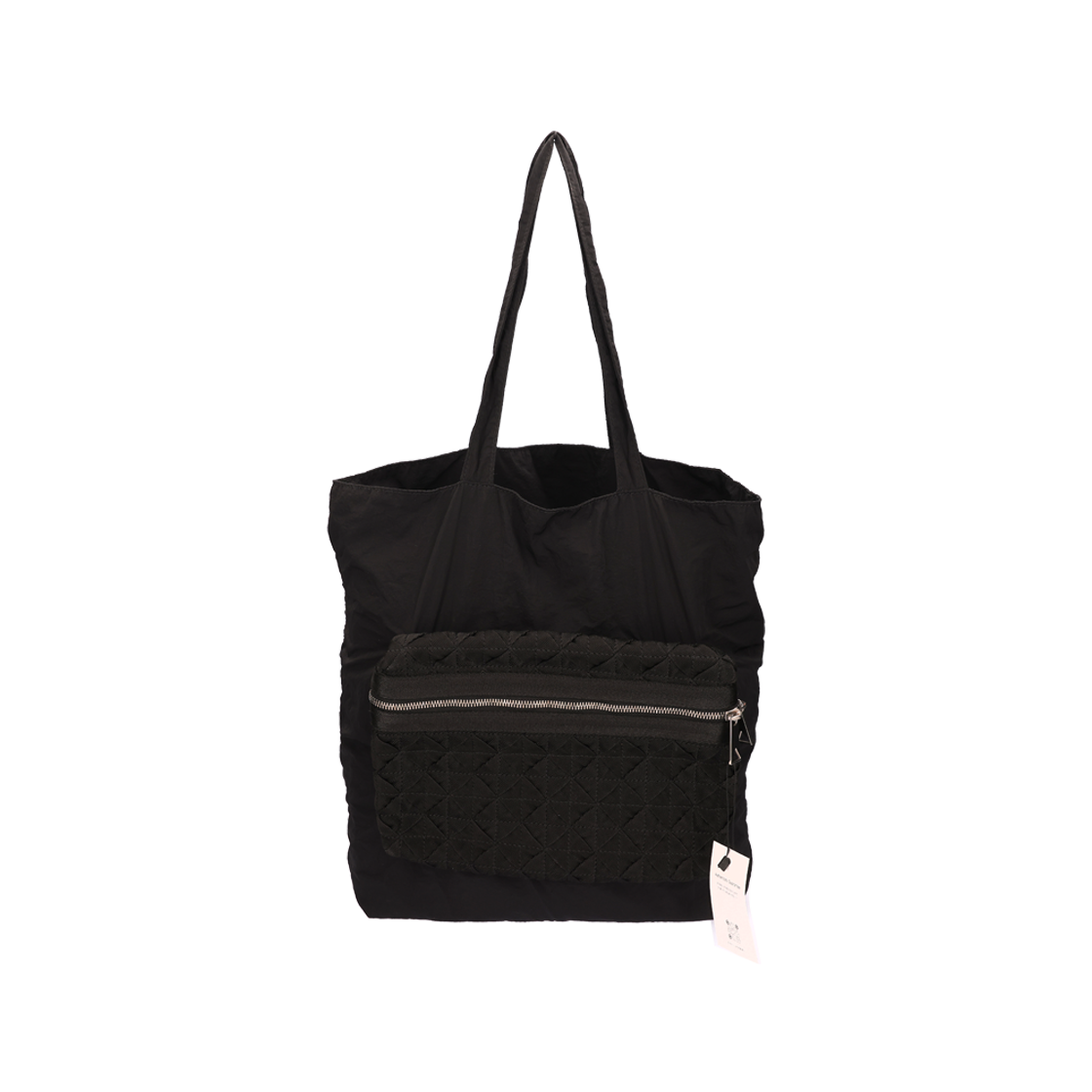 ITBM4HIPTLUA Bottega Veneta 659110 Intrecciato Woven Fabric Shopper Tote Bag Black