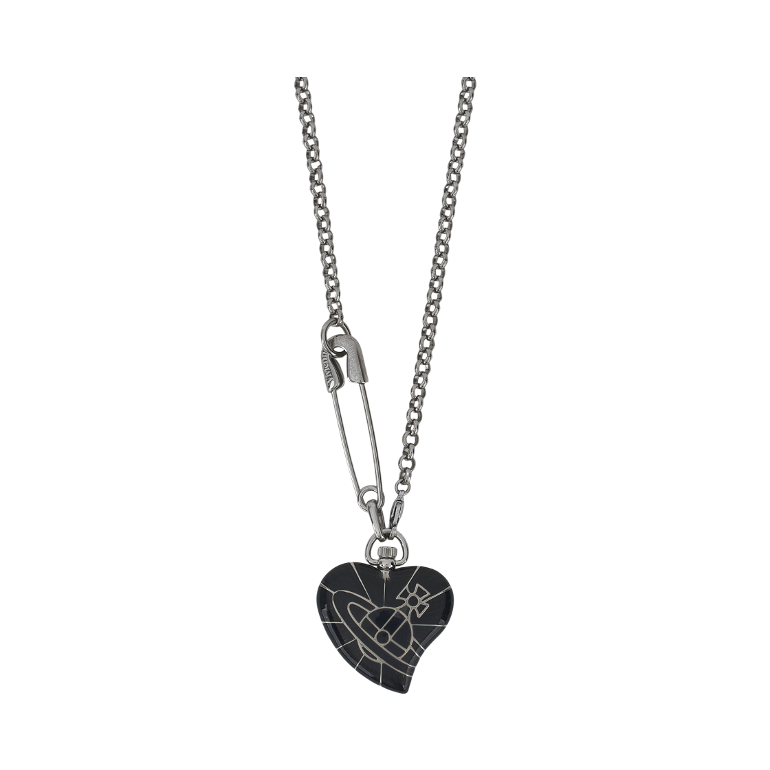 비비안 웨스트우드 러브 하트 32mm 실버 블랙(Vivienne Westwood Love Heart 32mm Silver Black) - 2