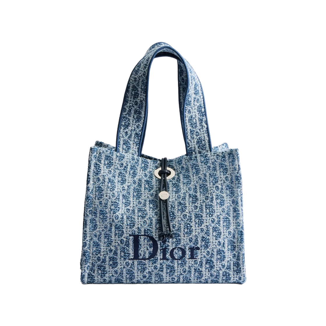 M1460PDSE-M64I Dior Dioriviera Sponge Effect Book Tote Small Sponge Effect Dior Oblique Fabric Blue