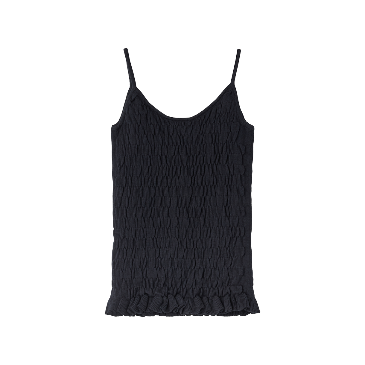 코너 아이브스 우먼 셔링 니티드 캐미 네이비 - 26FW(Conner Ives Women Shirred Knitted Cami Navy - 26FW) - 2