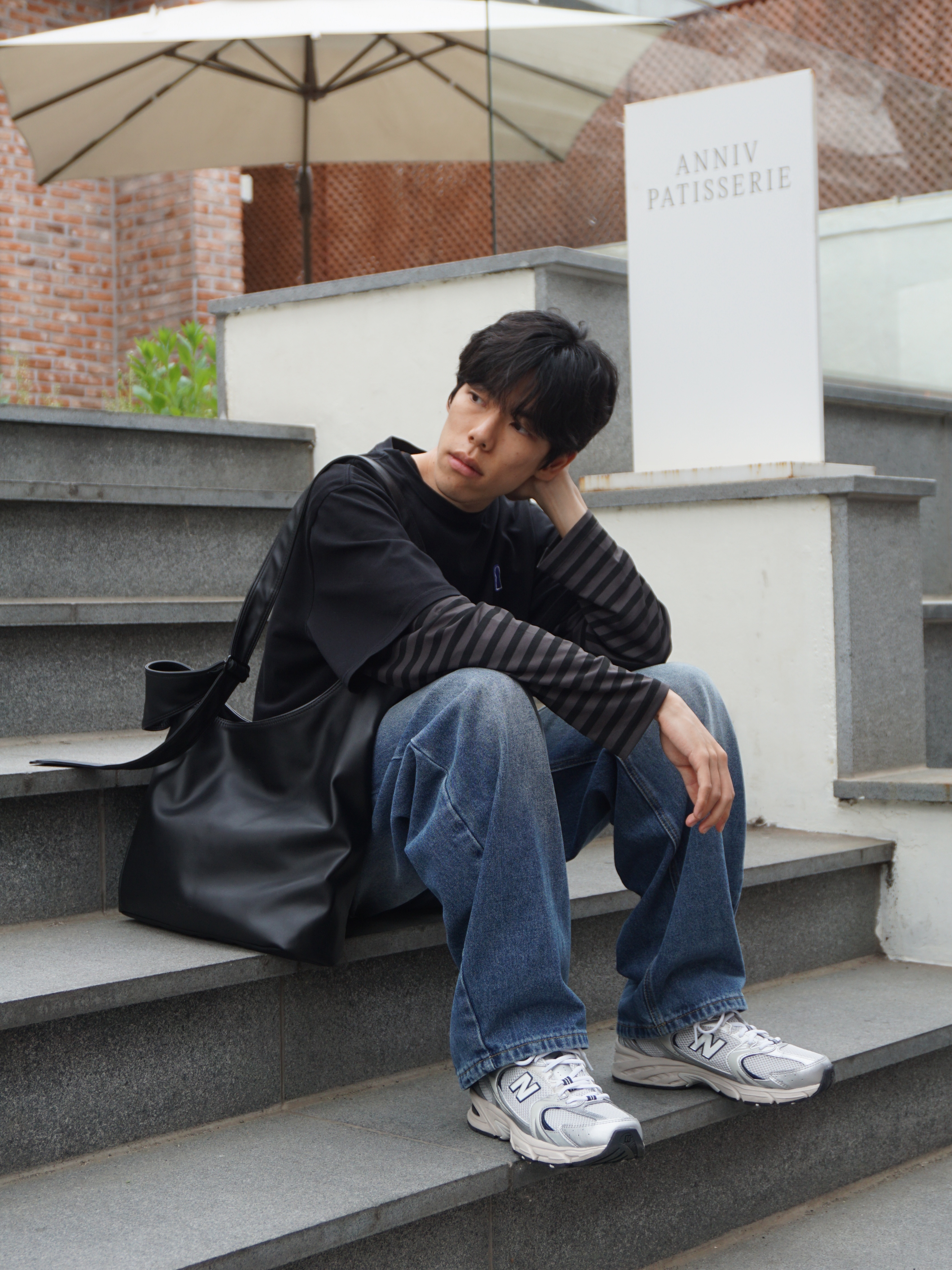 New Balance 530 Steel Grey 착용 스타일 - 2