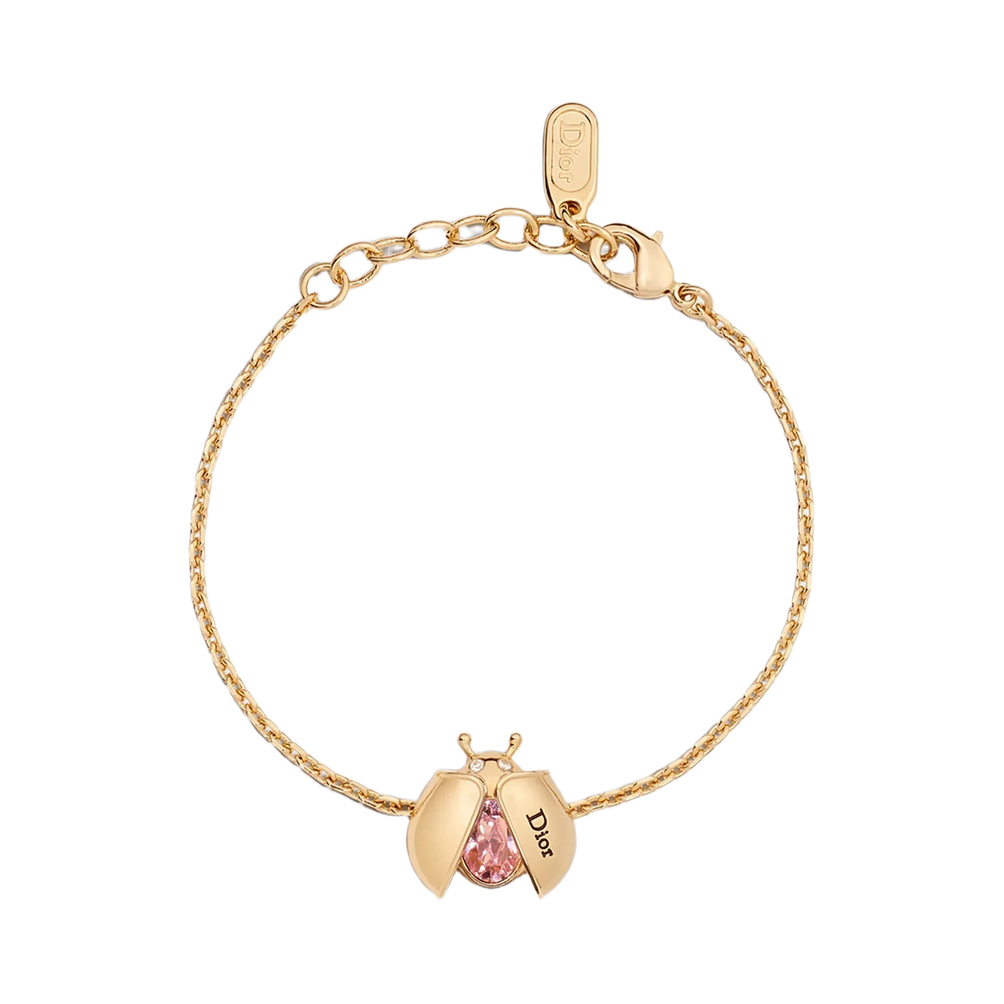 B2427WOMCY-D304 Dior Lady Spark Bracelet Finish Metal Crystals & Crystals Gold Pink