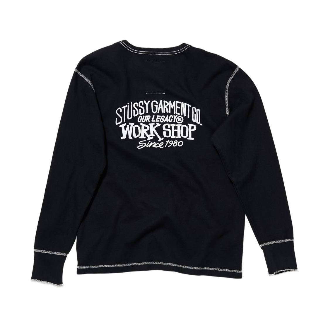 스투시 x 아워레가시 써멀 롱슬리브 크림 오버다이드 블랙(Stussy x Our Legacy Thermal Longsleeve Cream Overdyed Black) - 1